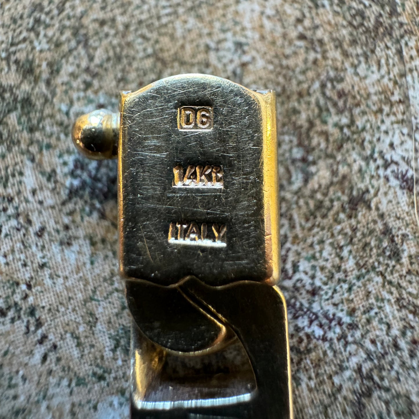 Vintage Solid 14k Yellow Gold Heavyweight Chunky Blocked Mariner Link Bracelet (7.5”)
