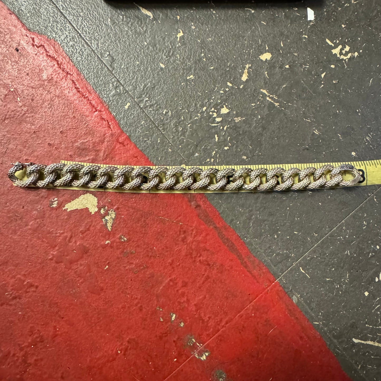 Vintage Solid Sterling/.925 Tiffany And Co. Textured Curb Link Bracelet (7.5”)