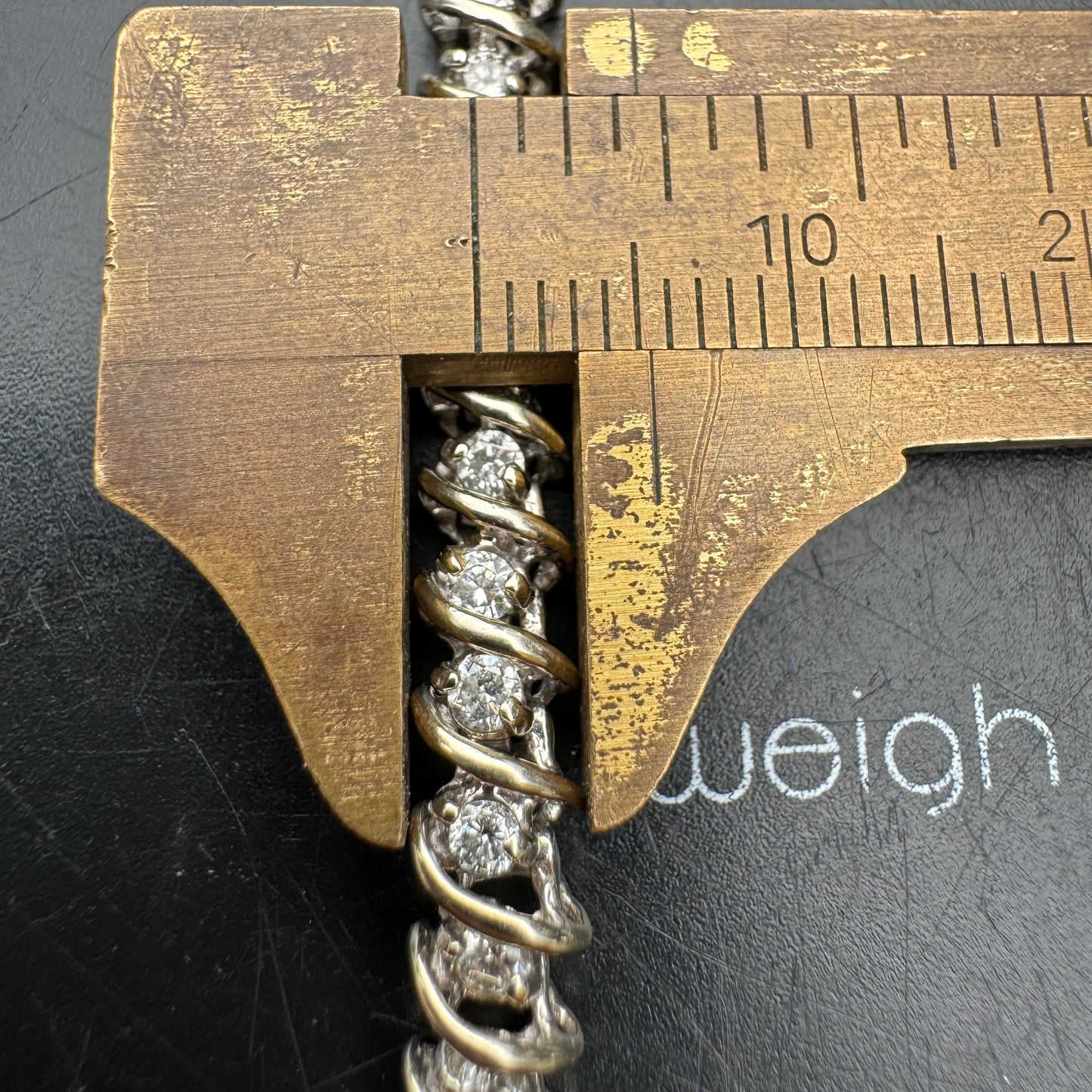 Vintage 14k White Gold 2.0ctw Natural Diamond Tennis Bracelet (7”)