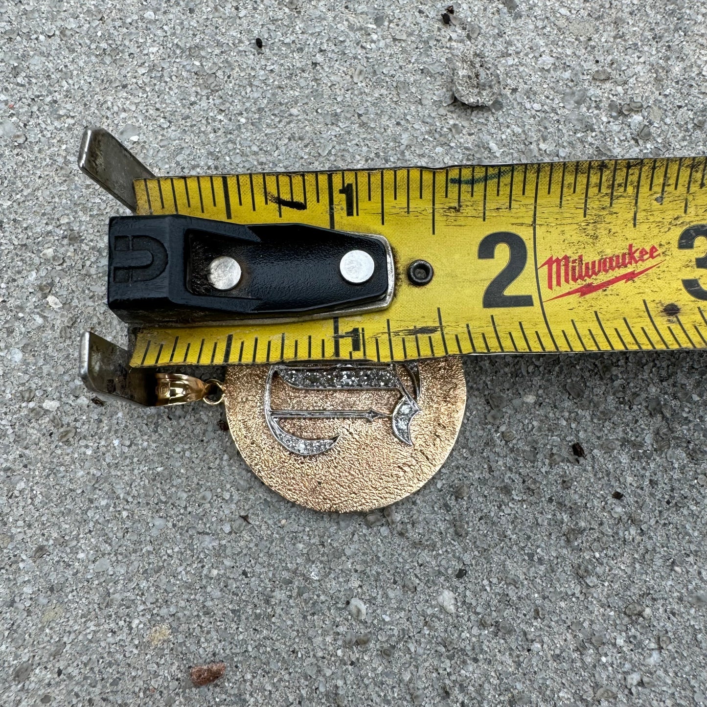 Vintage Solid 14k Gold Natural Diamond Endrusted Old English “D” Pendant