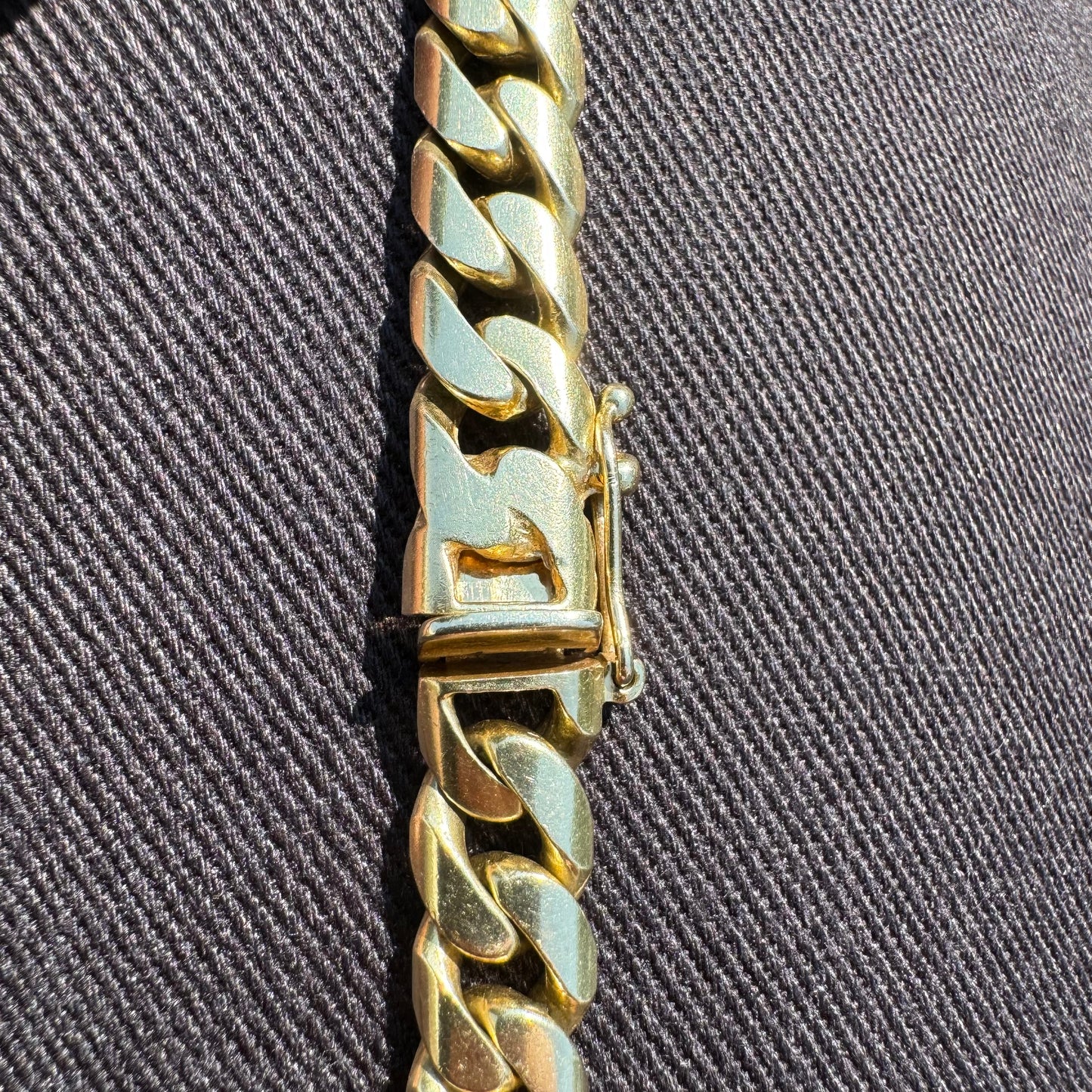 Vintage Solid 14k Yellow Gold Heavyweight Miami Cuban Necklace (20.25”)
