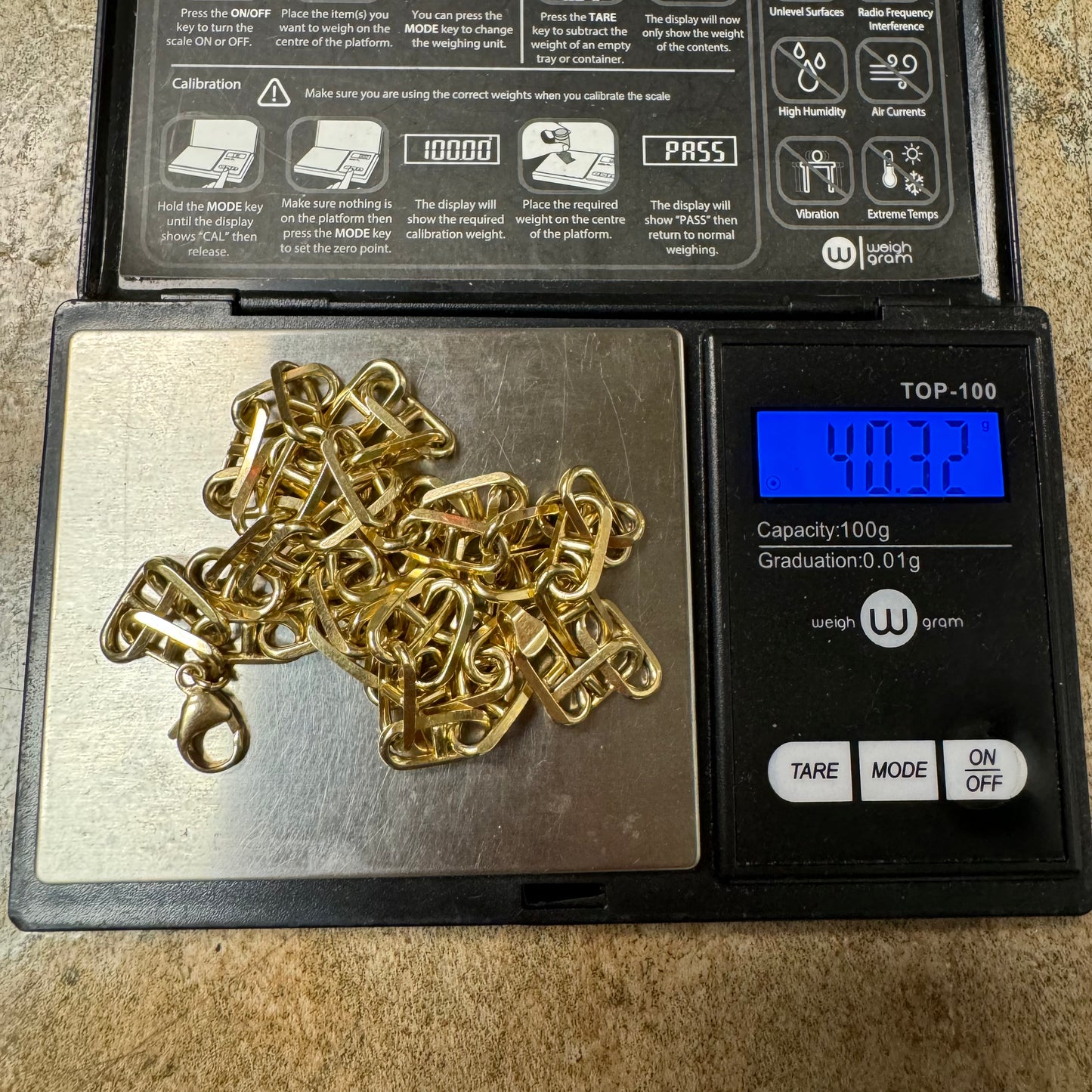 1980’s Solid 14k Yellow Gold Heavyweight Beveled Edge Chain D’Ancre Mariner Link Necklace (23.5”)