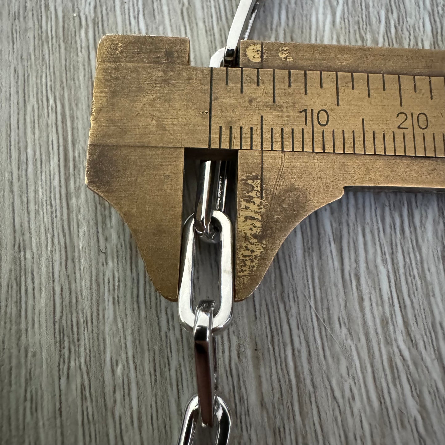 Brand New Heavyweight 14k White Gold Paperclip Link Necklace (17.25”)