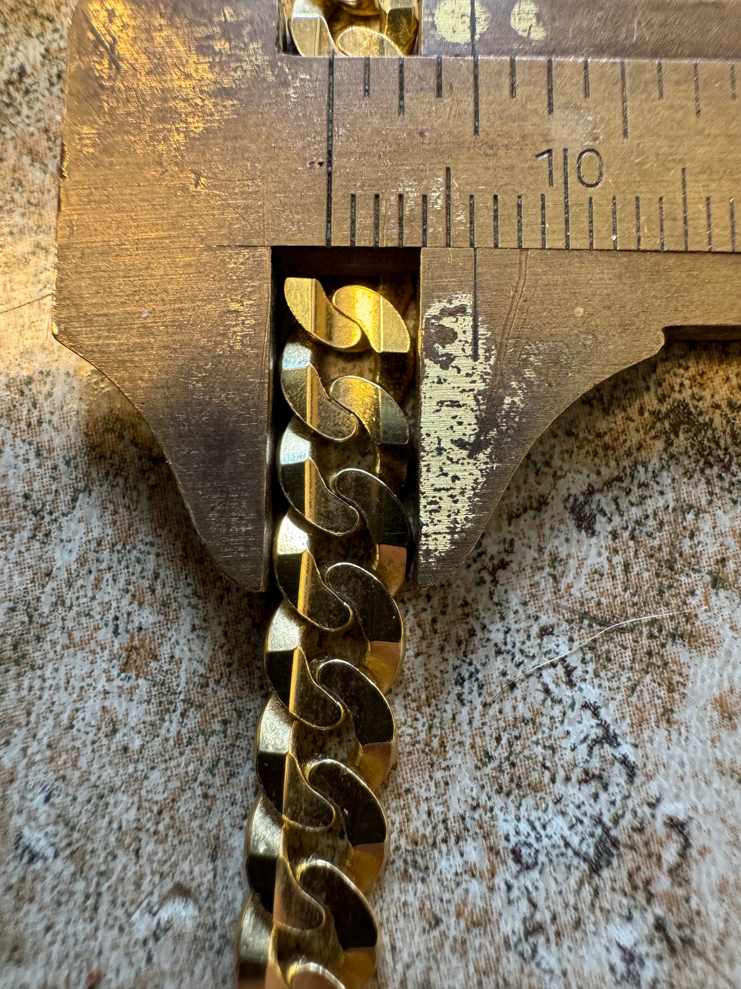 Brand New Solid 14k Yellow Gold Cuban Curb Link Necklace (20”)