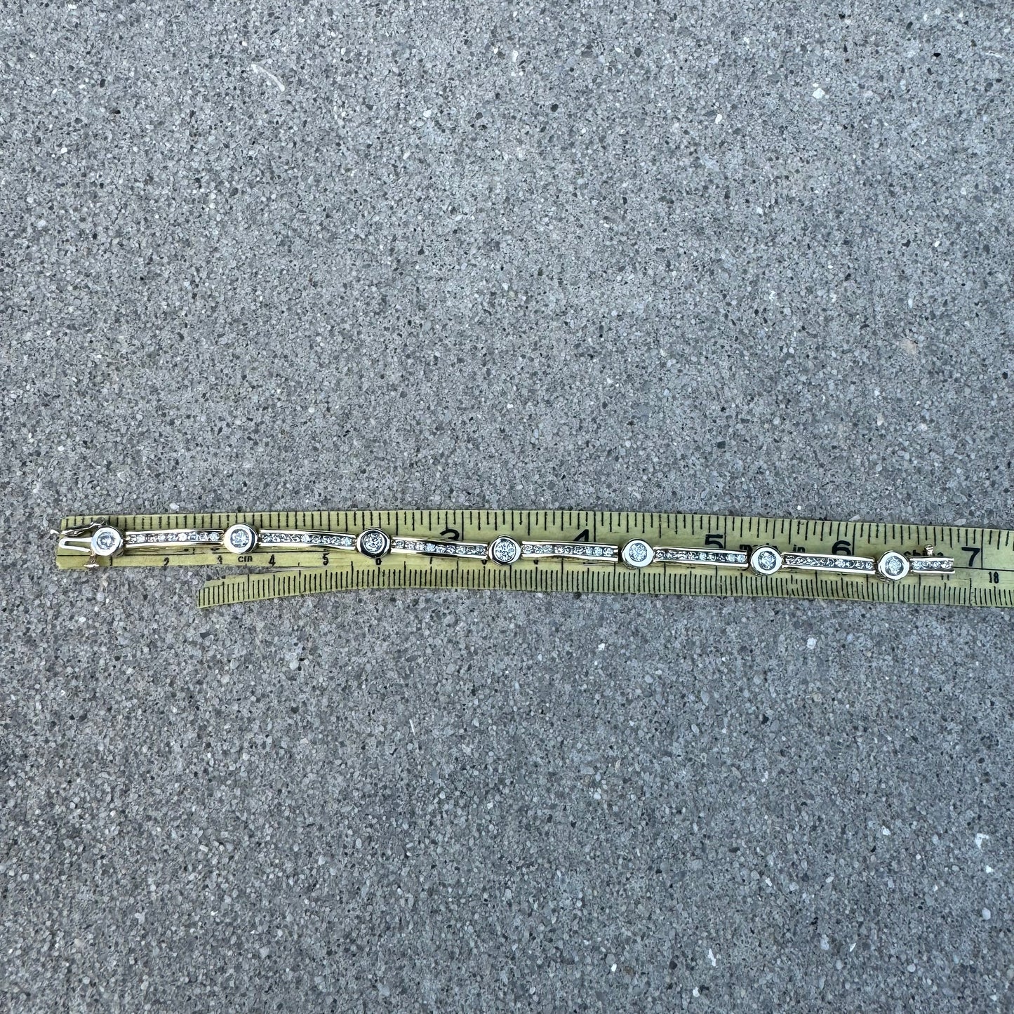 Custom 14k Two-Tone 3.5CTW Natural Diamond Bracelet (6.5”)