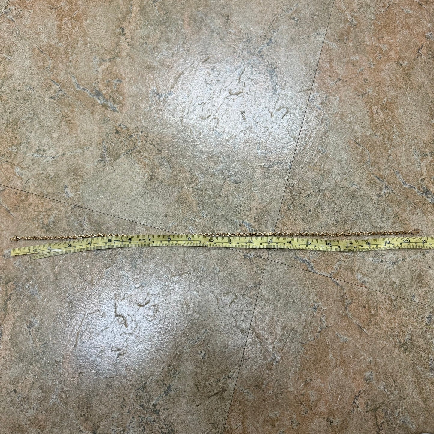 1980’s Solid 14k Yellow Gold Heavyweight Diamondcut Rope Chain Necklace (20.25”)