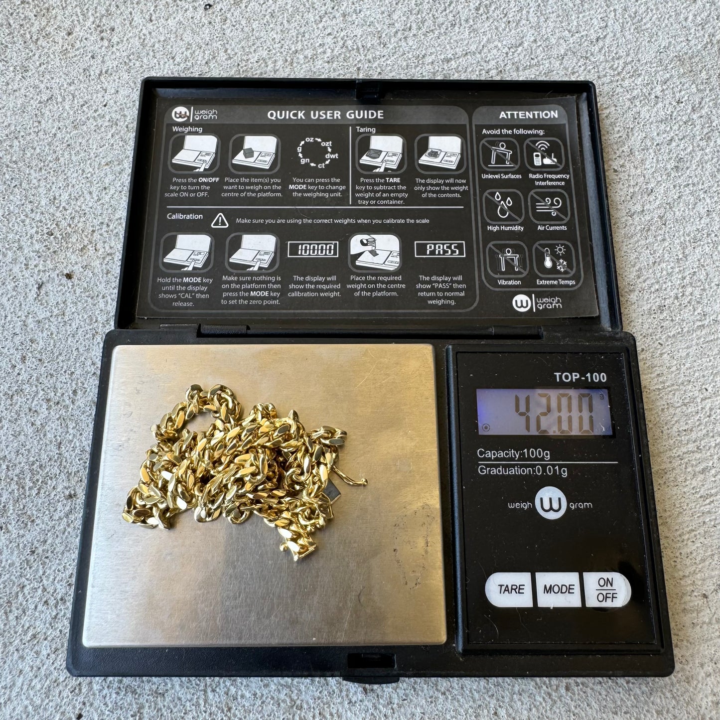 Brand New Solid 14k Yellow Gold Miami Cuban Link Necklace (22”)