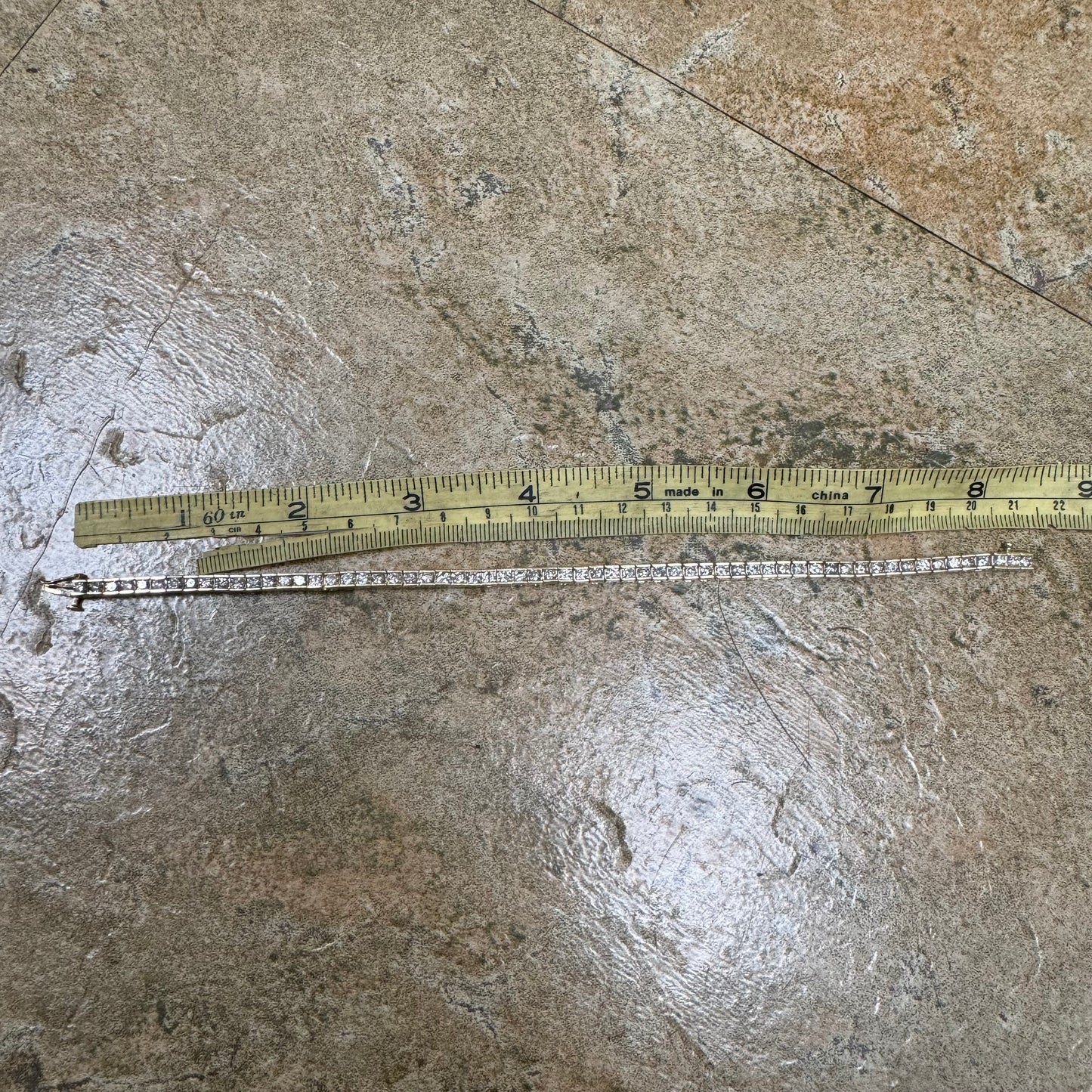 Vintage 14k Yellow Gold 4.0CTW Natural Channel Set Diamond Tennis Bracelet (8.25”)