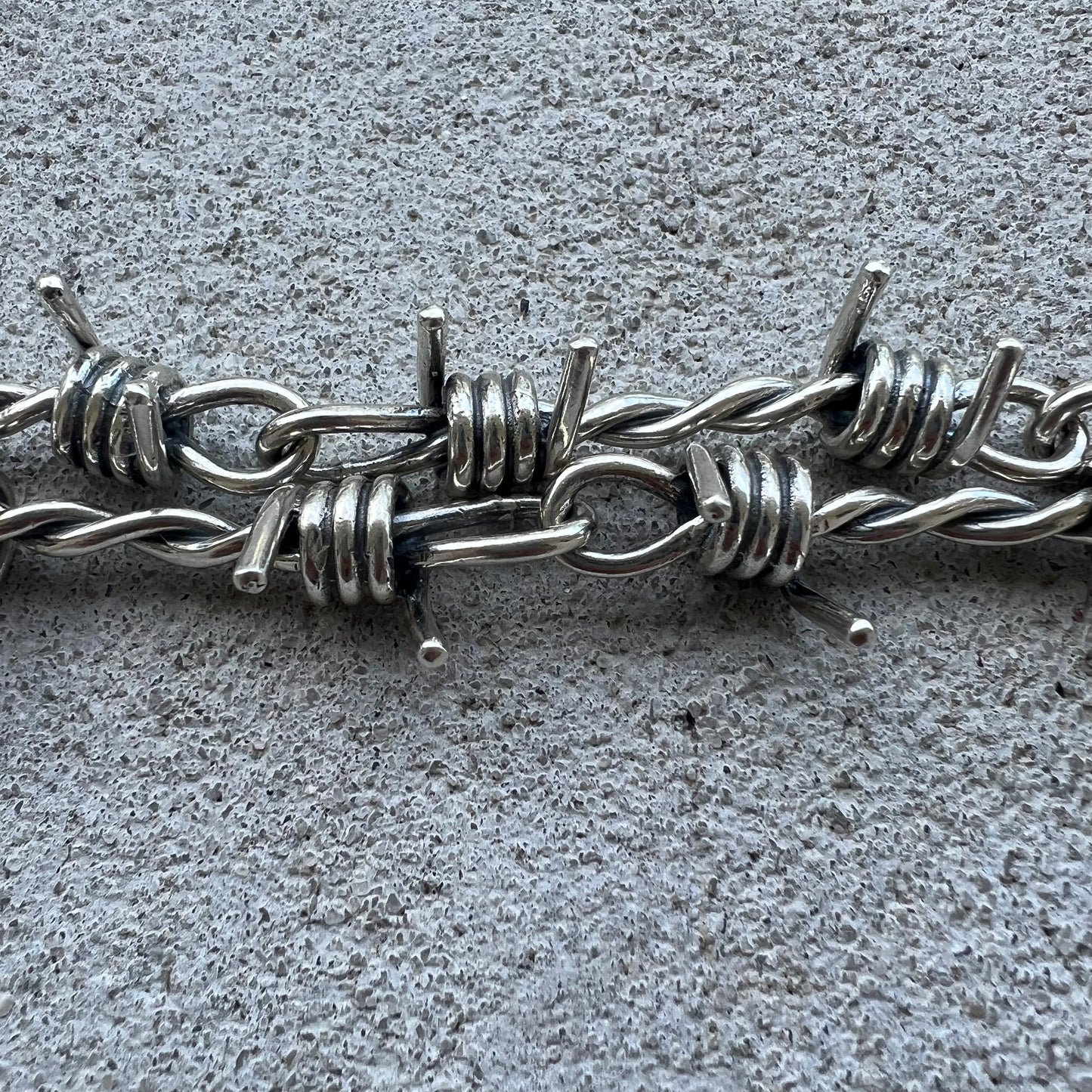 Custom Solid Sterling/.925 Heavyweight Barbed Wire Necklace (20.5”)
