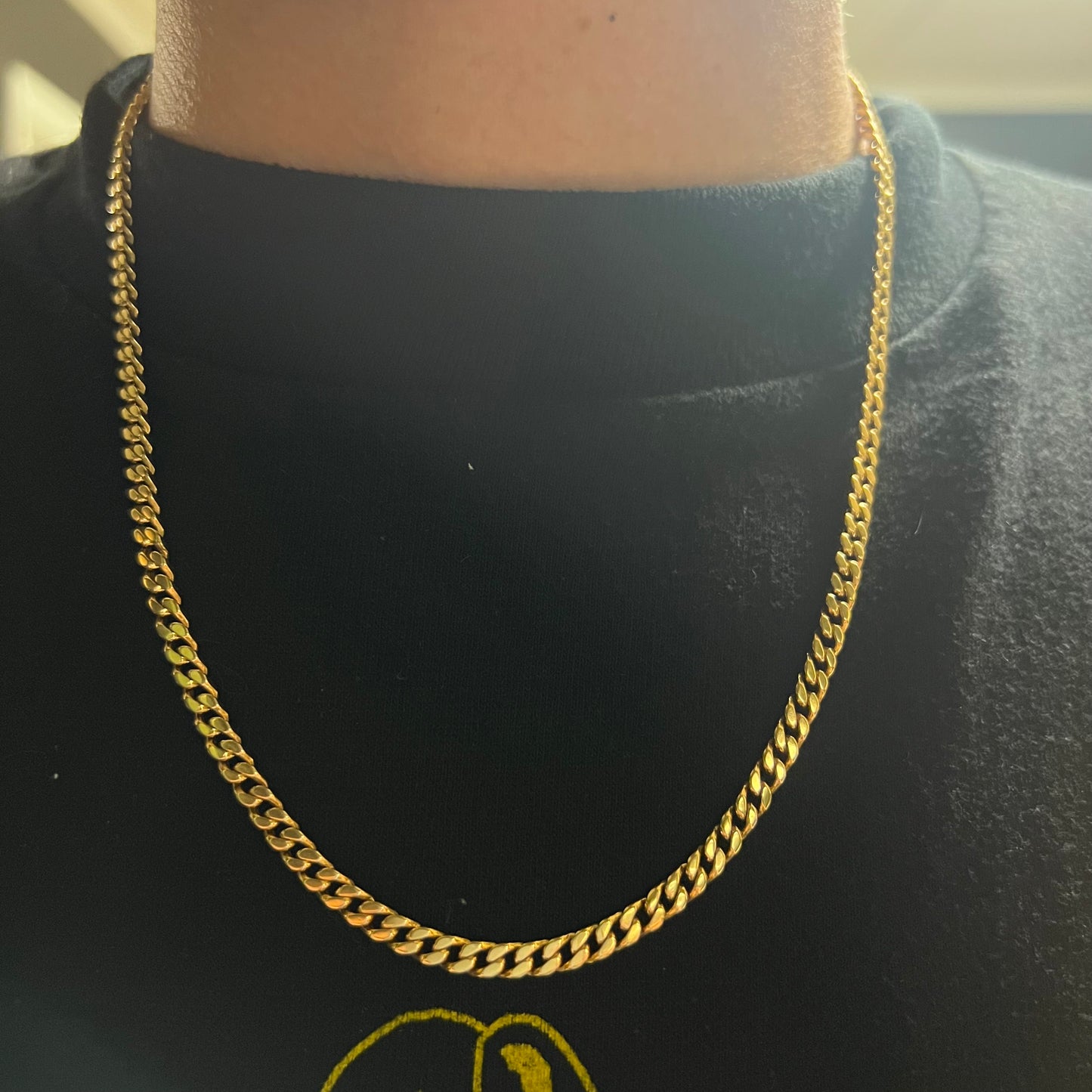 1950’s Solid 14k Yellow Gold Old School Cuban Link Necklace (20.5”)