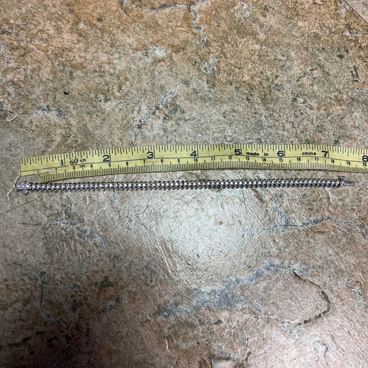High End 14k White Gold 1.0CTW Natural Diamond Heavyweight S-Link Tennis Bracelet (7.25”)