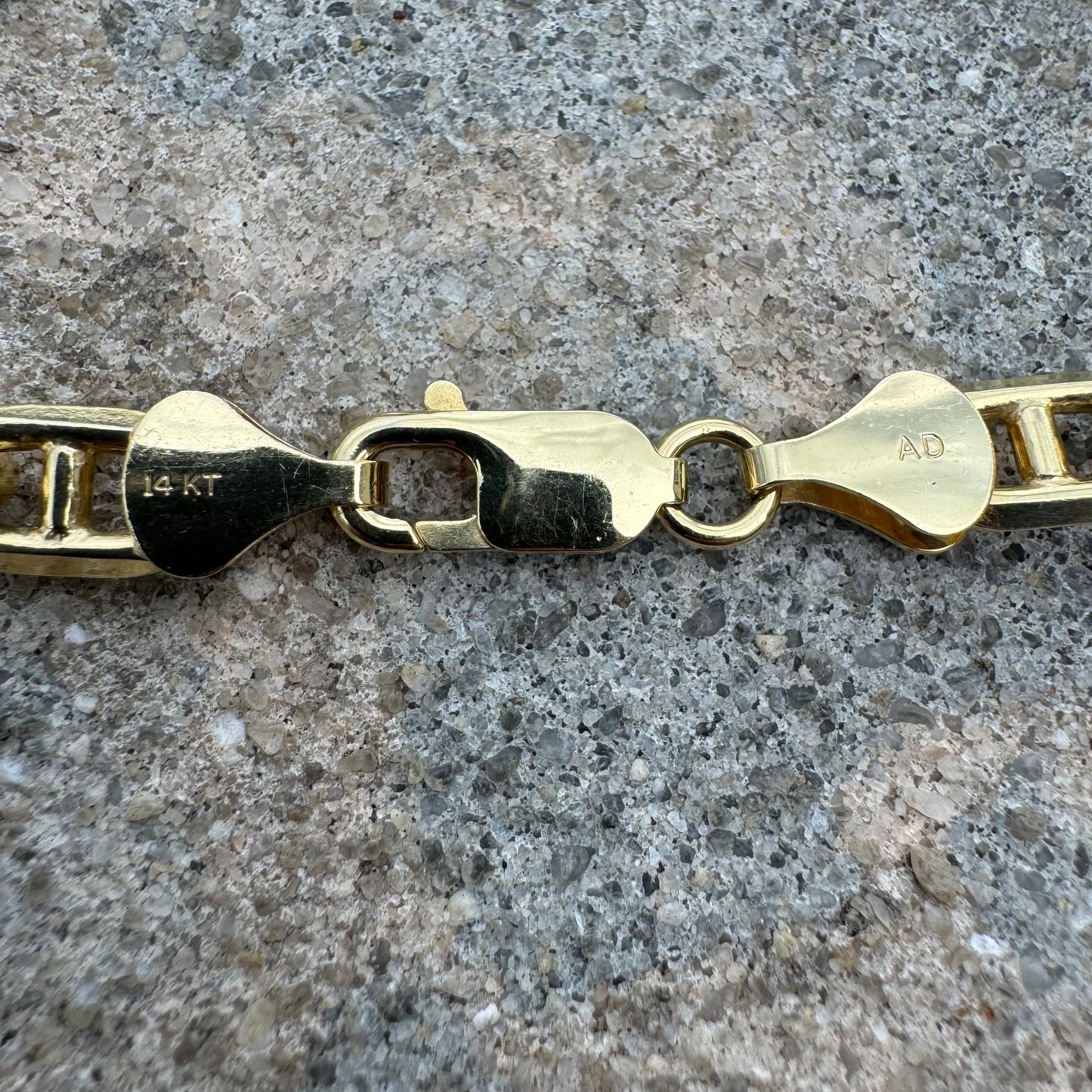 Brand New Solid 14k Yellow Gold Heavyweight Knife Edged Chaine D’Ancre Link Bracelet (8.5”)