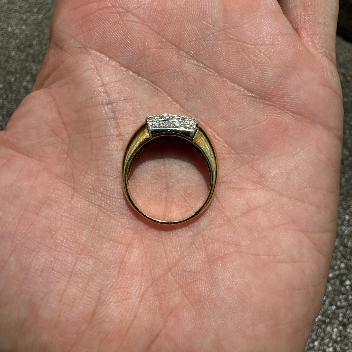 Vintage 14k Yellow Gold 1.0CTW Flawless/VVS1 Natural Diamond Ring (8.75)