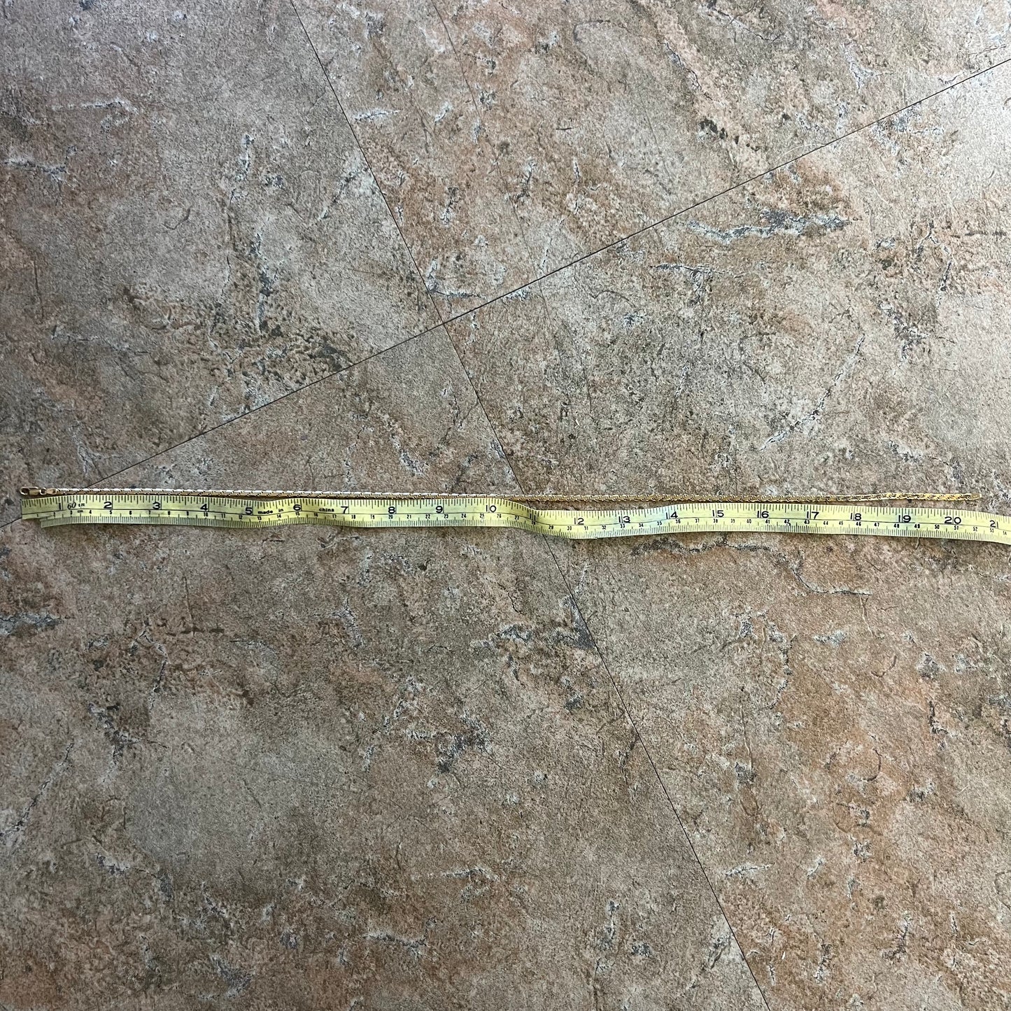 1980’s Solid 14k Yellow Gold Flattened Diamondcut Braided Rope Necklace (20”)