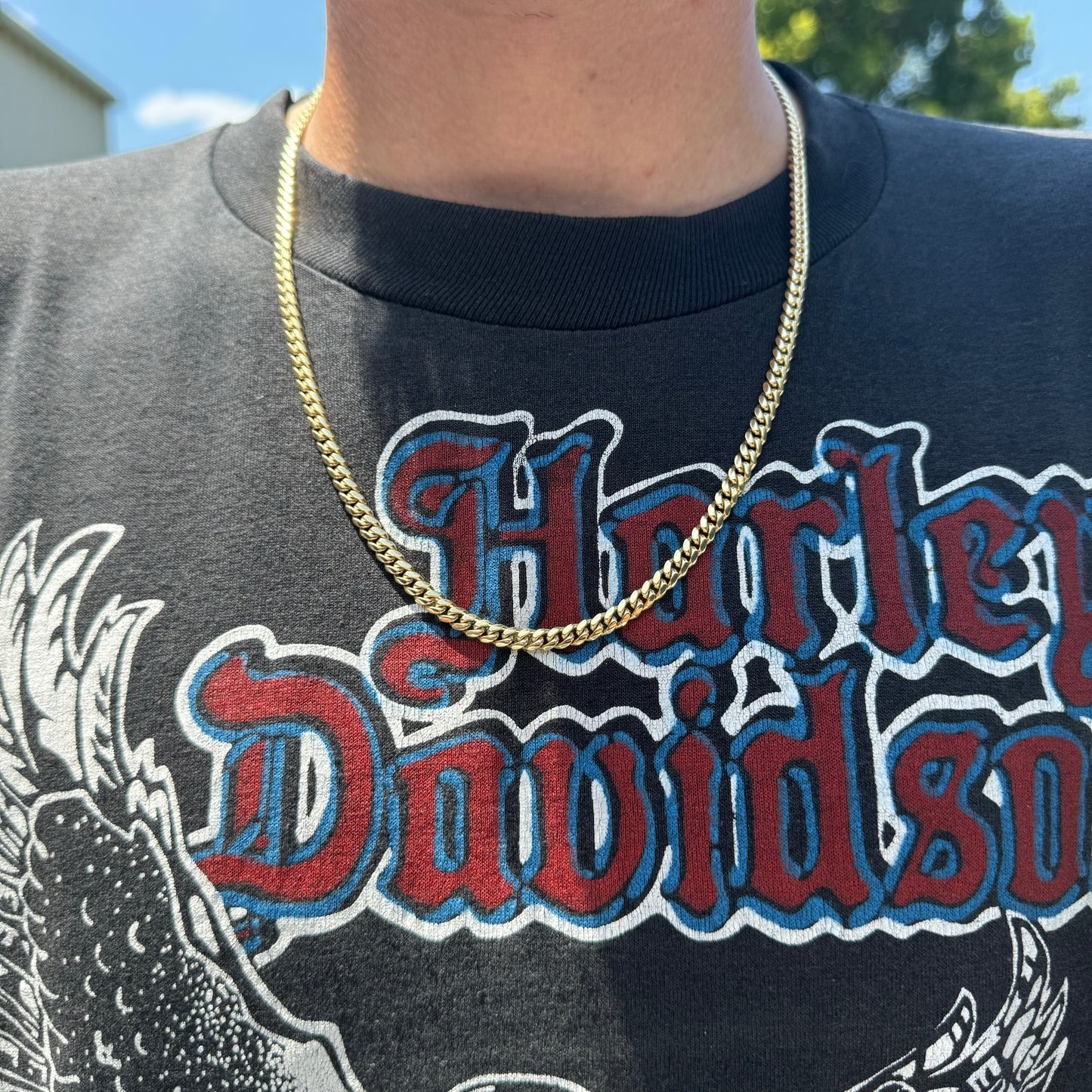 Brand New Solid 14k Yellow Gold Miami Cuban Link Necklace (22”)