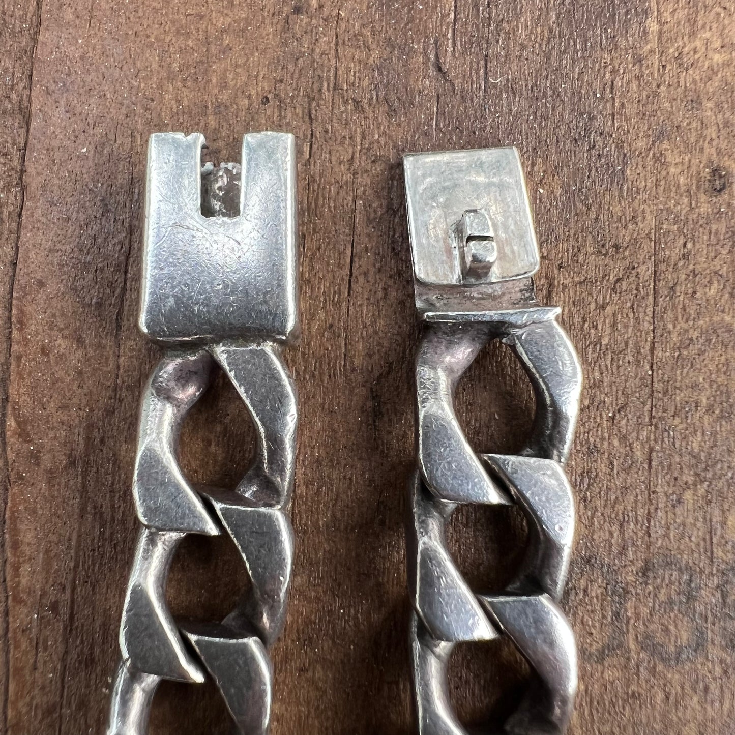 1970’s/80’s TAXCO Solid Sterling/.925 Heavyweight Handmade Blocked Cuban Link Necklace (21”)