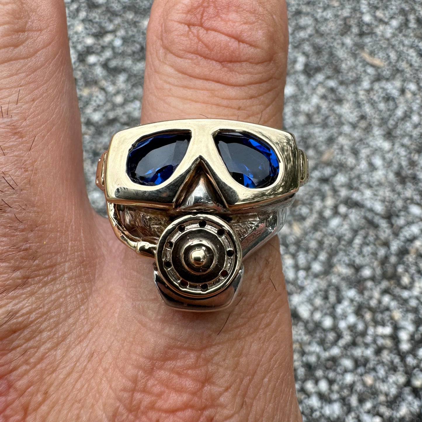 Custom Made 14k Yellow Gold And Sterling Silver Divers Mask Ring By Florida Key’s Jewelery (10)