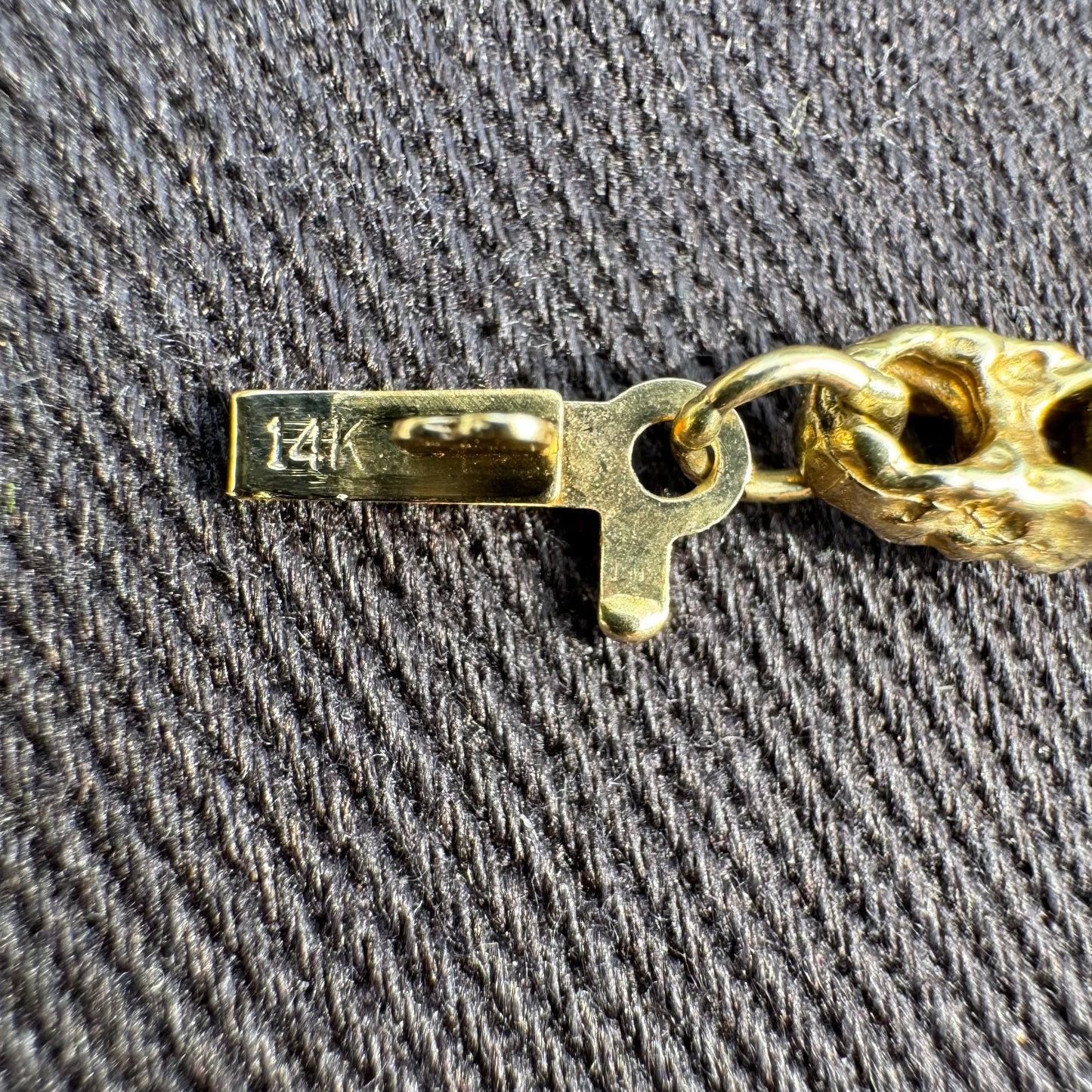 1980’s Solid 14k Yellow Gold Brutalist Chaine D’Ancre Mariner Link Necklace (18.5”)