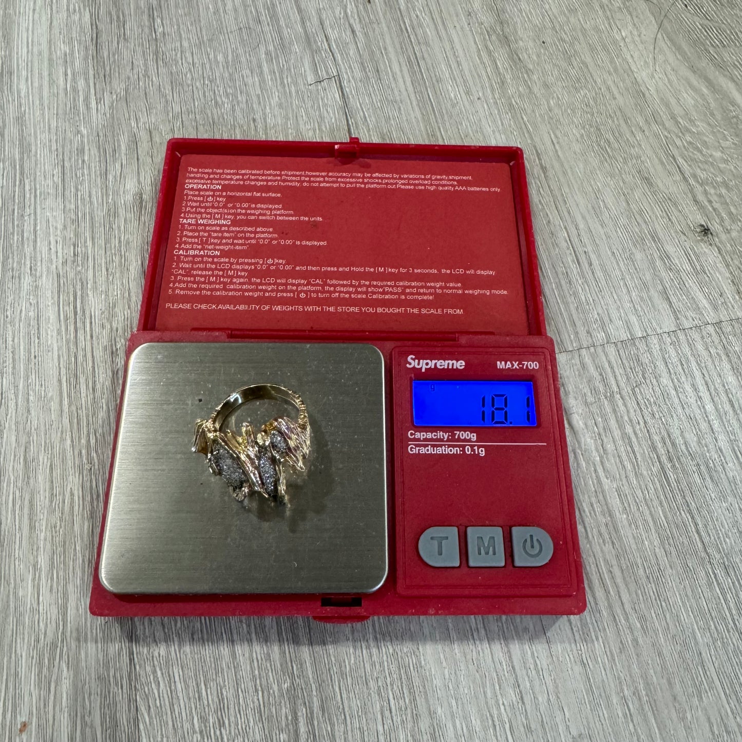 Circa 1960’s Heavyweight 14k Yellow Gold .75ctw Natural Single Cut Diamond Brutalist Ring (10.75)