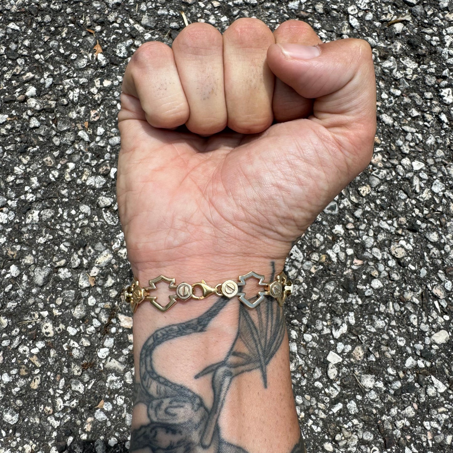 Vintage Solid 10k Yellow Gold Officially Licensed Harley-Davidson Bracelet (8.5)”