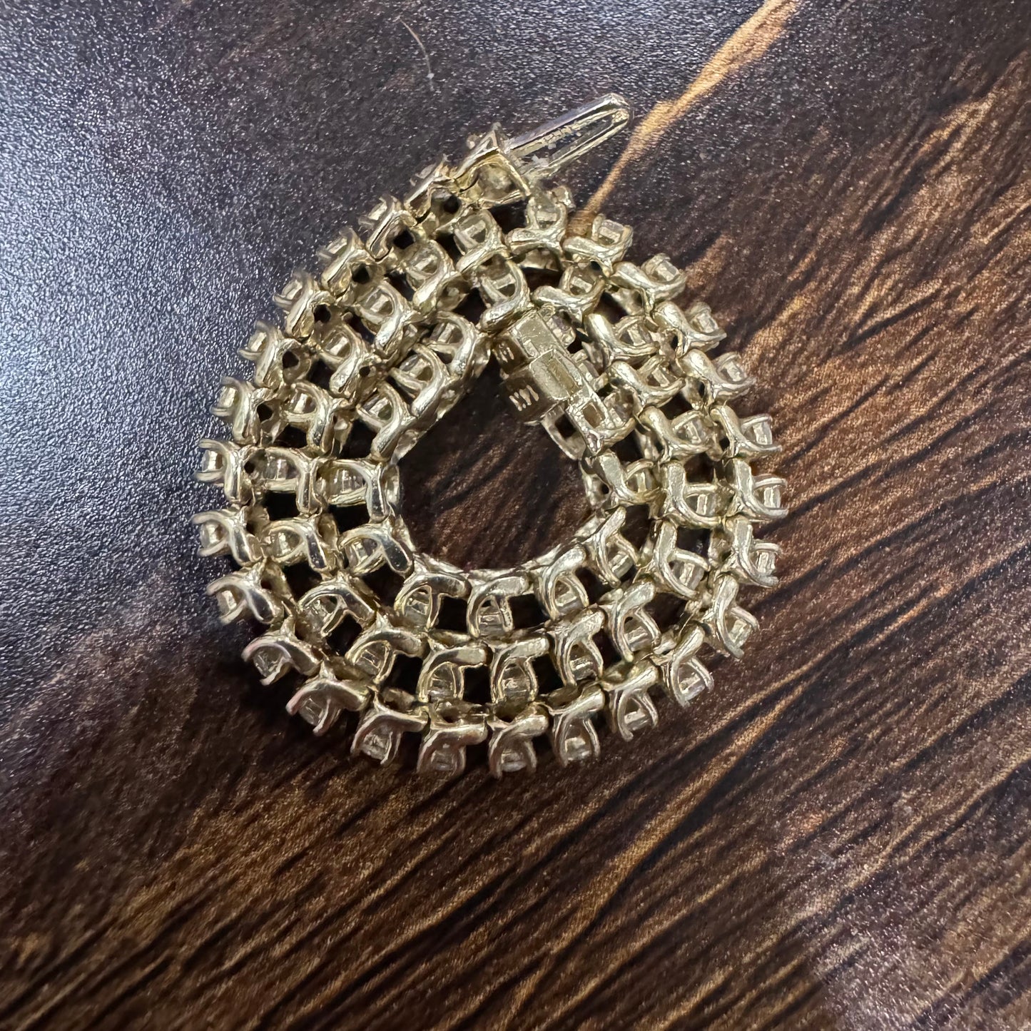 Vintage 14k Yellow Gold Classic 3.0ctw Natural Diamond Tennis Bracelet (7”)