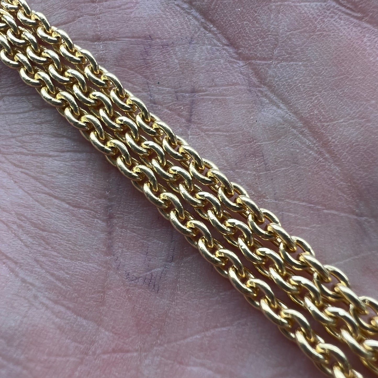 Solid 14k Yellow Gold Heavy Cable Chain Link Necklace (22”)