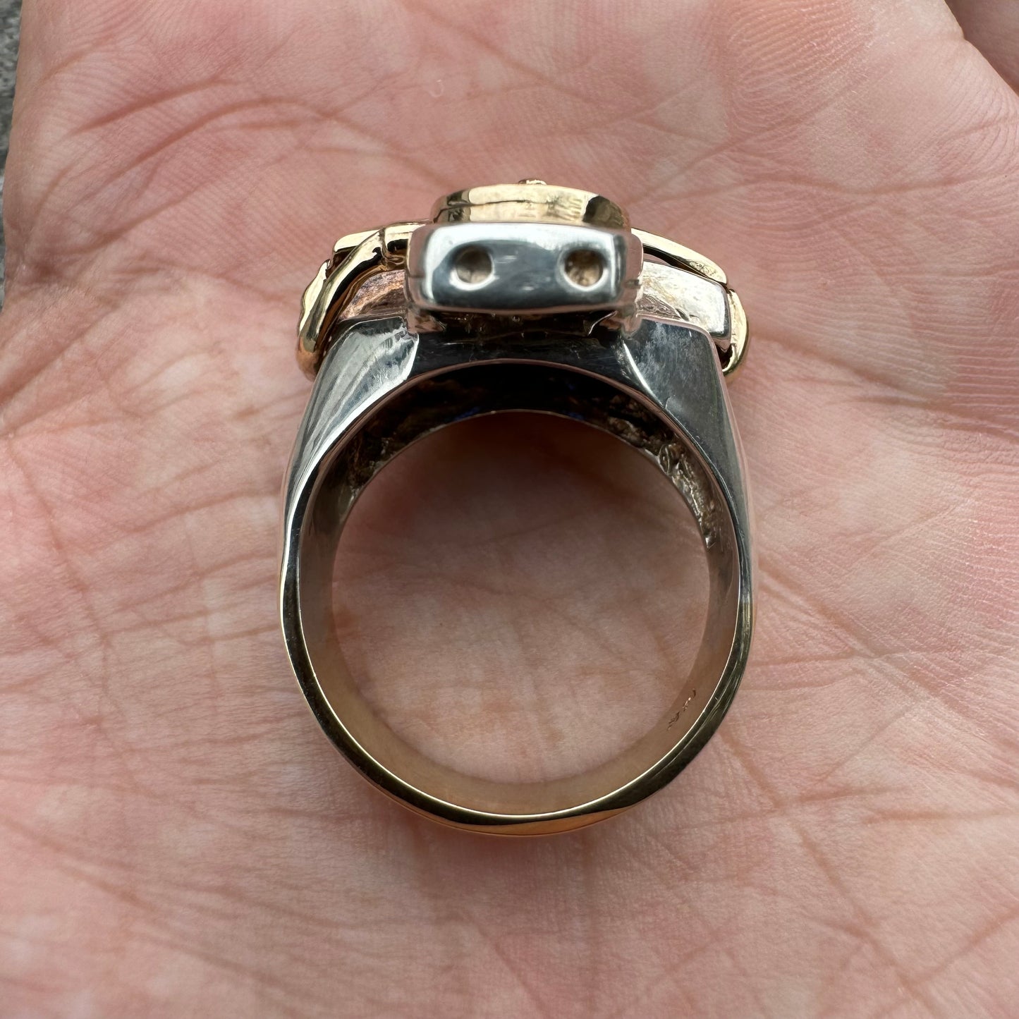 Custom Made 14k Yellow Gold And Sterling Silver Divers Mask Ring By Florida Key’s Jewelery (10)