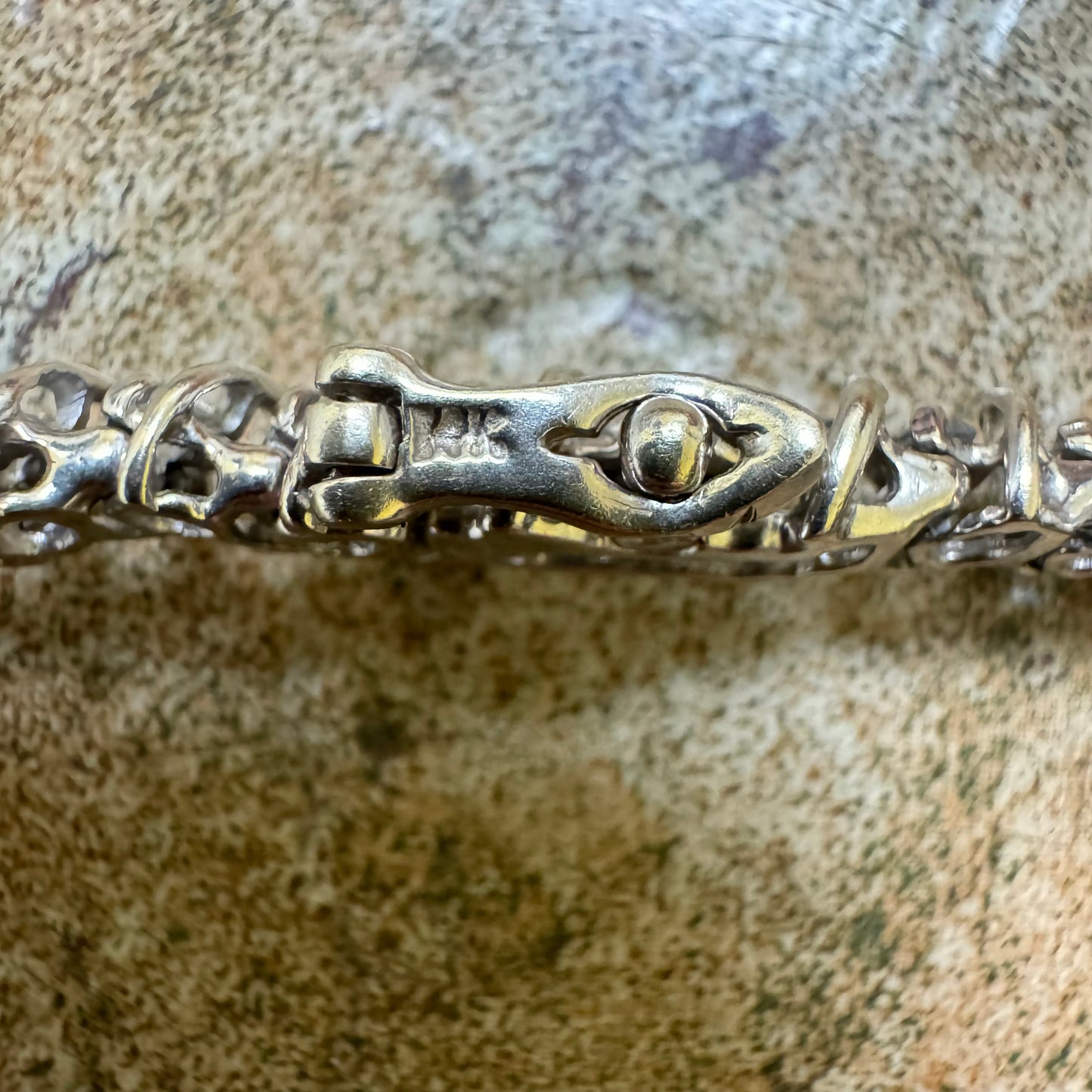 Vintage 14k White Gold 2.0ctw Natural Diamond Tennis Bracelet (7”)