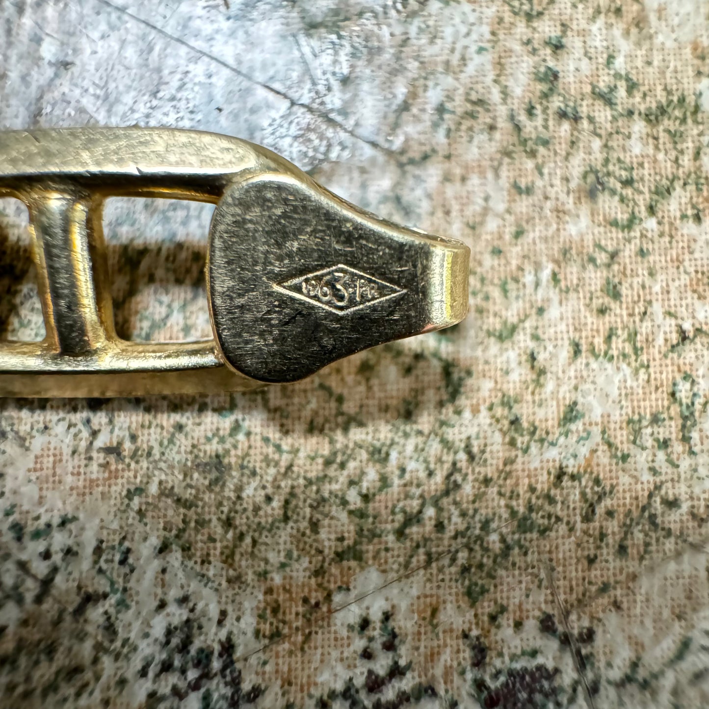 1980’s Solid 14k Yellow Gold Heavyweight Beveled Edge Chain D’Ancre Mariner Link Necklace (23.5”)