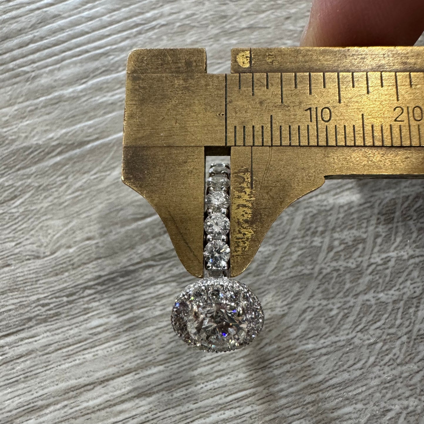 GIA Certified 2.75CTW Natural Diamond 14k White Gold Halo Ring (6.5)