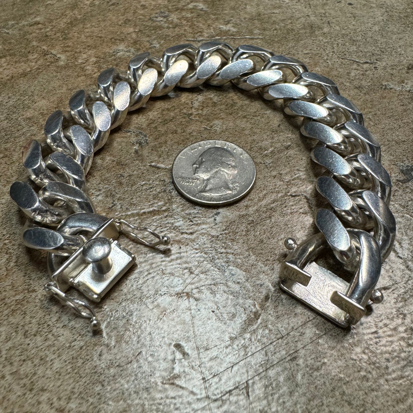 Super Heavyweight Italian Sterling/.925 Giant Miami Cuban Link Bracelet (8.25”)