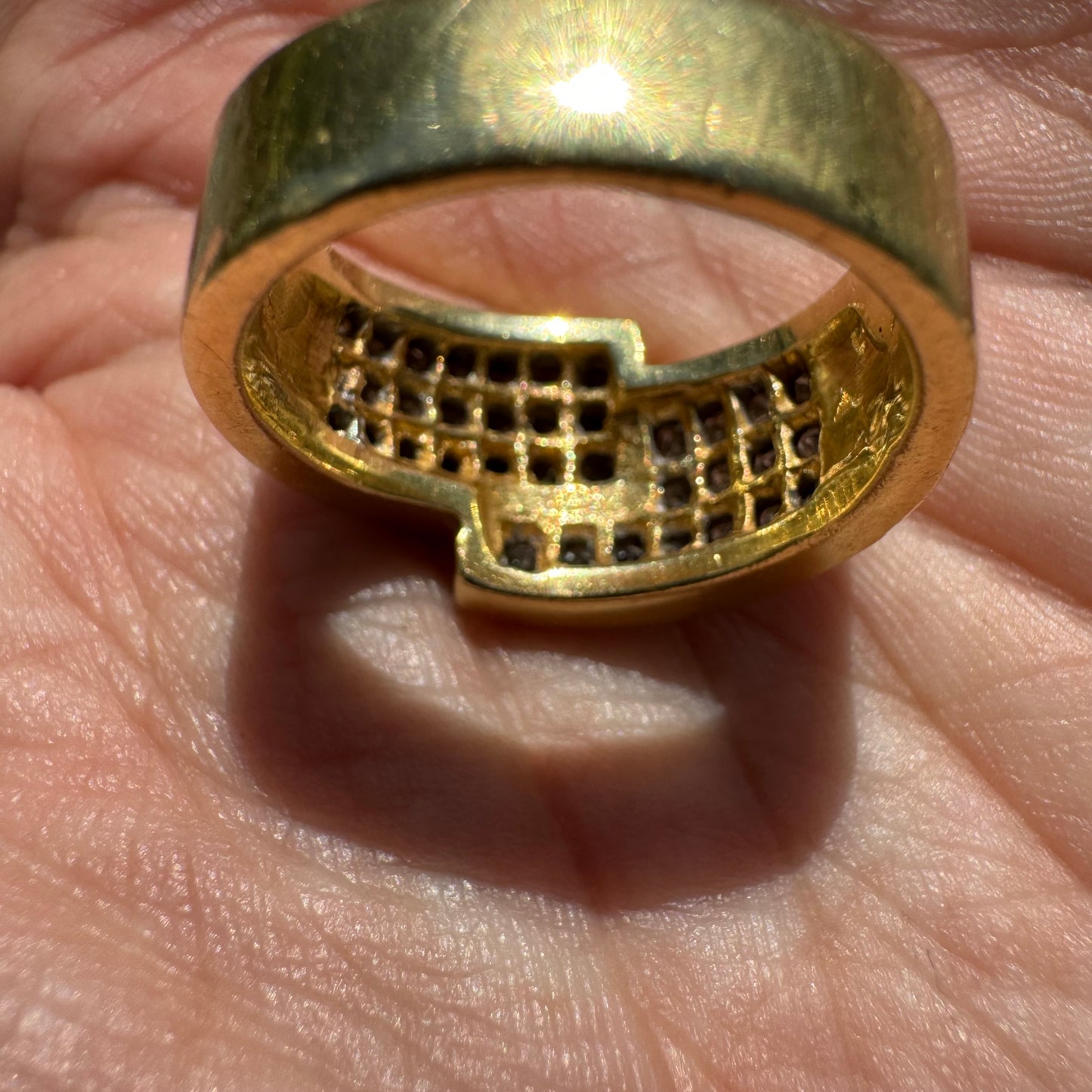 Vintage 18k Yellow Gold Custom Made 3.25CTW Princess Cut VS Diamond Ring (8.5)