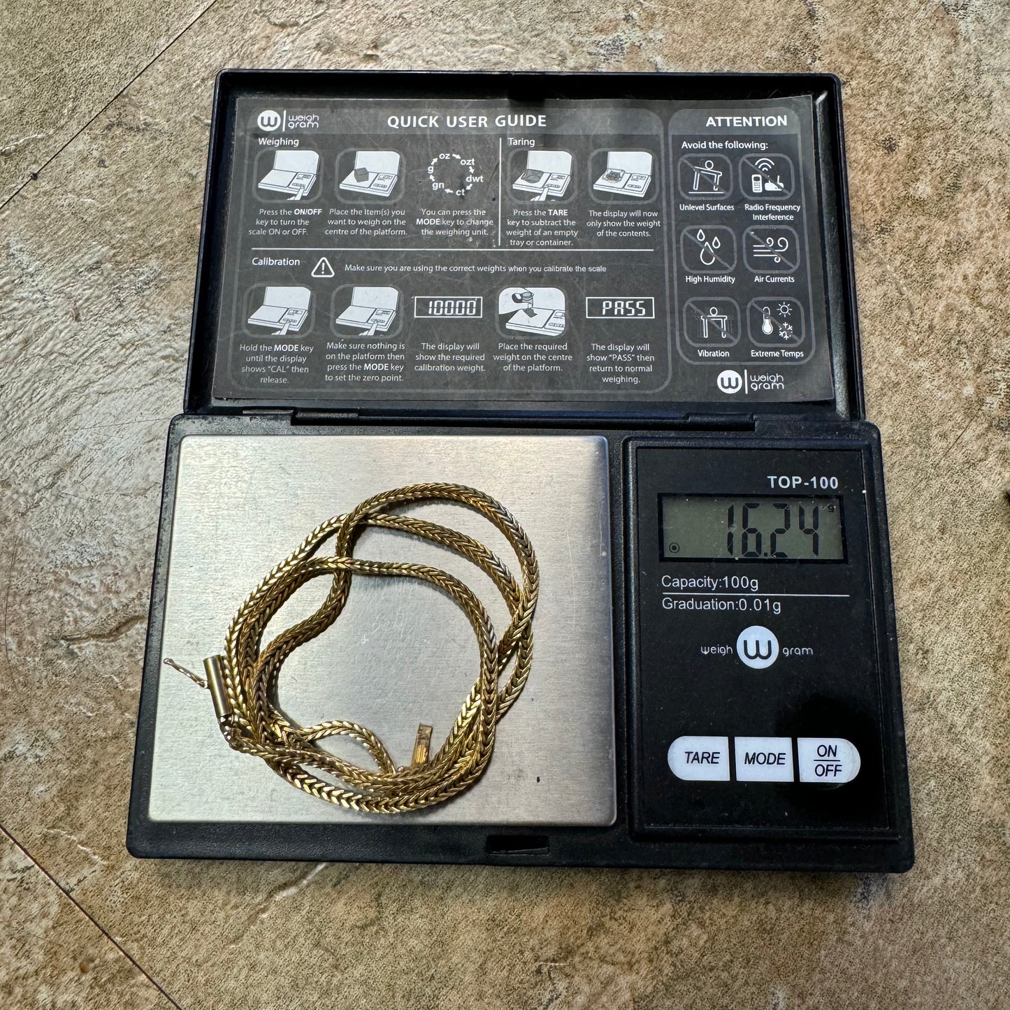 Vintage Solid 18k Yellow Gold Old School Italian Franco Link Necklace (19.5”)