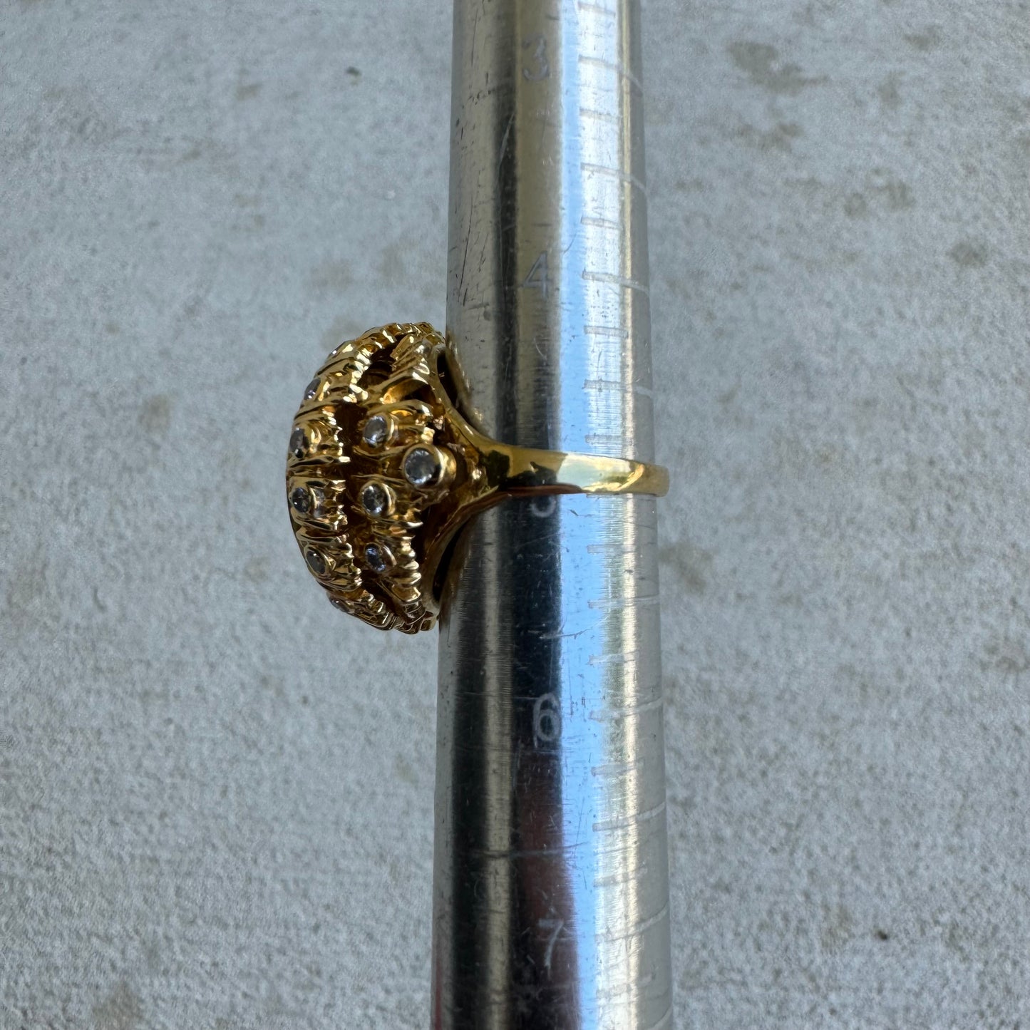 1925 $2.50 Indian Head Gold Coin 14k Yellow Gold 1.25ctw Natural VS Diamond Brutalist Ring (5)