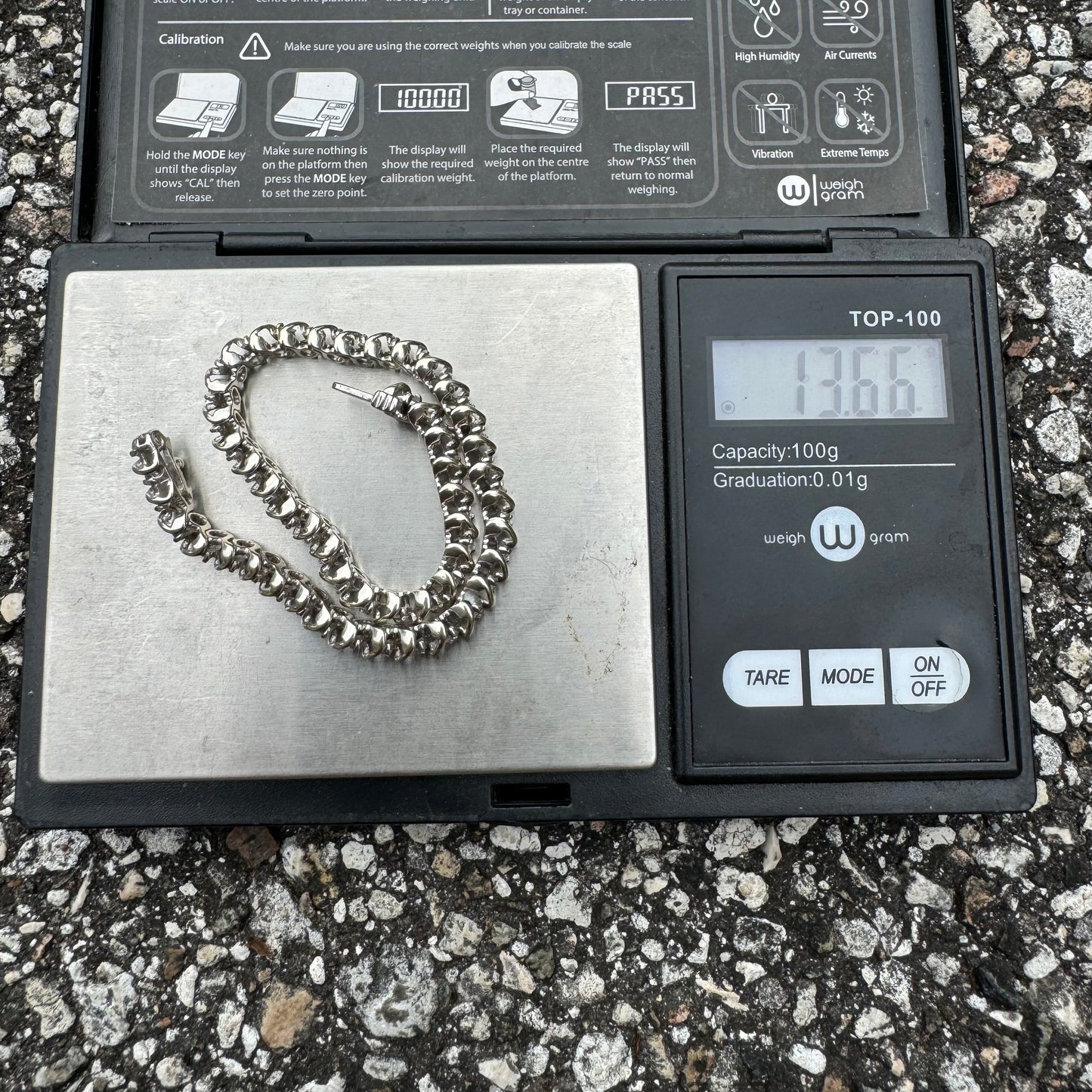 Vintage 14k White Gold 2.0ctw Natural Diamond Tennis Bracelet (7”)