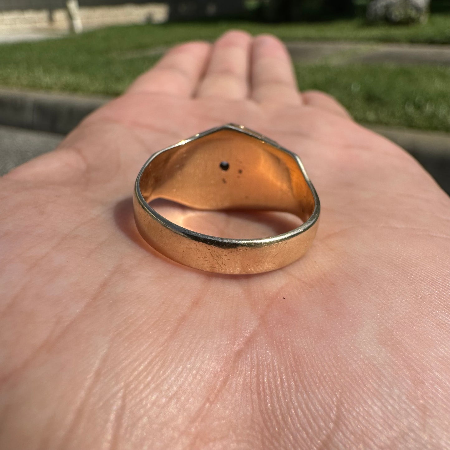 1960’s Avant-Garde 14k Gold .50ct Natural Diamond Modernist Ring (10)