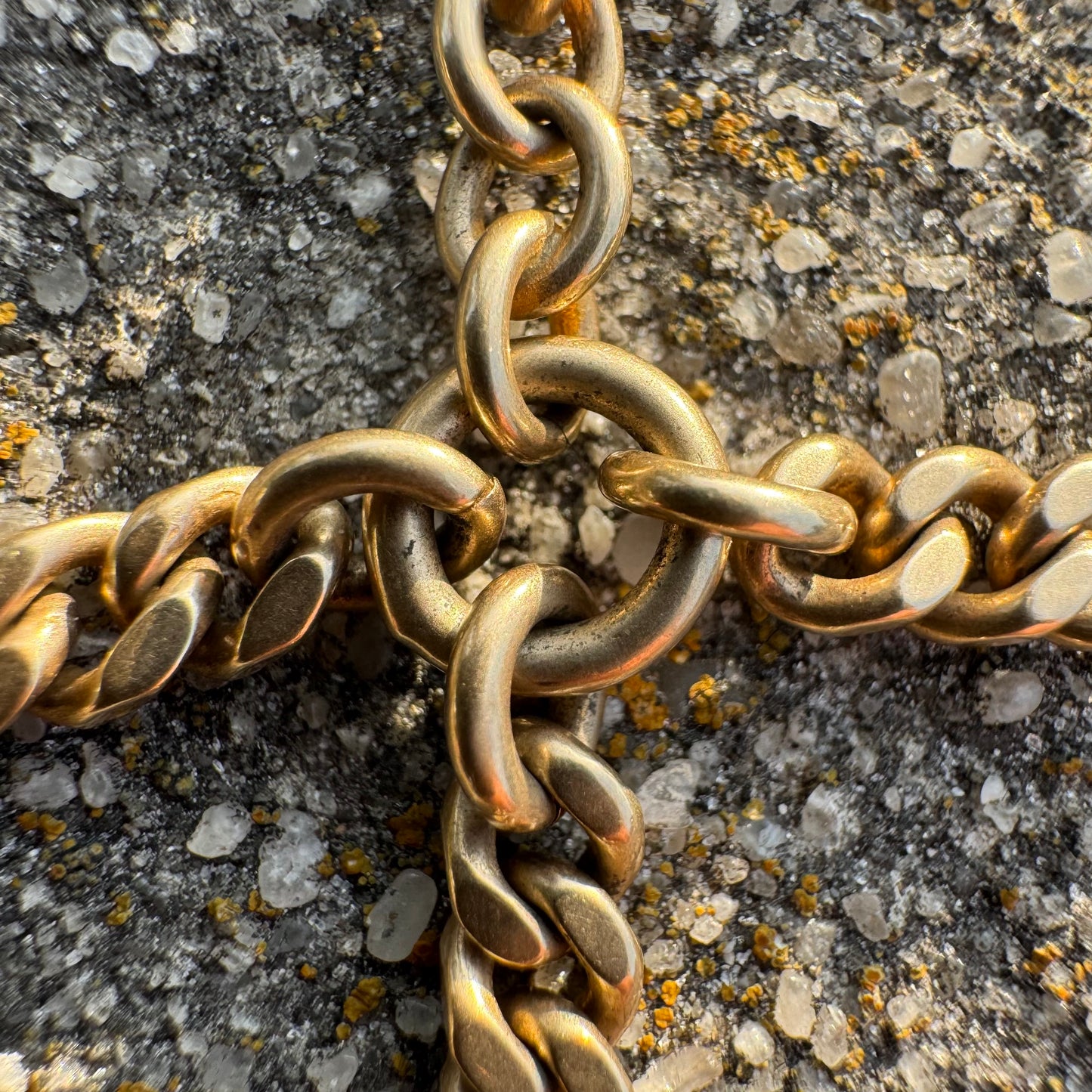 1924 Solid 14k Yellow Gold Double Albert Curb Link Watch Chain Necklace (23”)