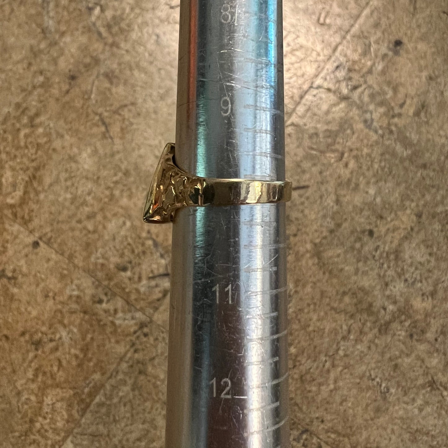 1980’s Custom 14k Natural Diamond Billiards Rack Diamondcut Nugget Ring (10)