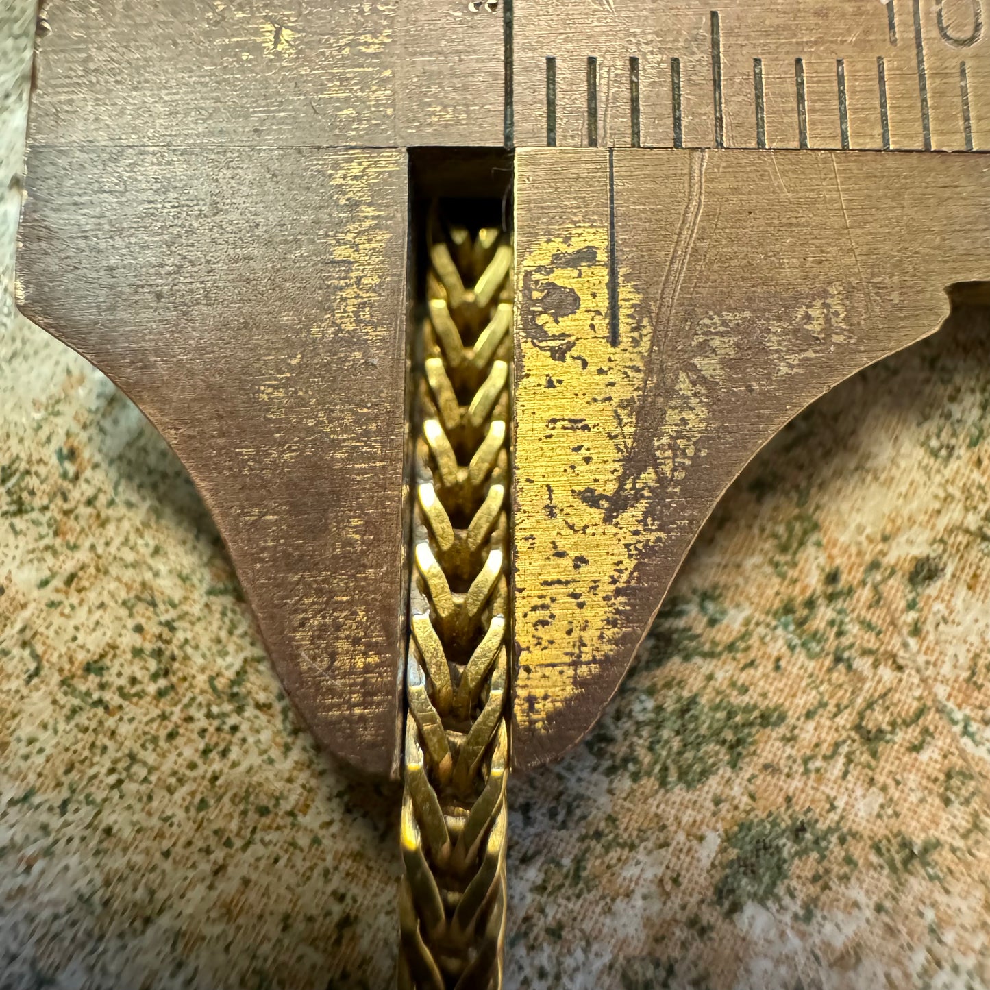 Vintage Solid 18k Yellow Gold Old School Italian Franco Link Necklace (19.5”)