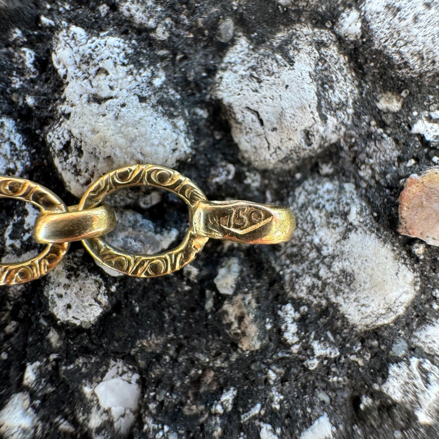 Early 1900’s Solid 18k Gold Rose Cut Garnet Bracelet (7.25”)