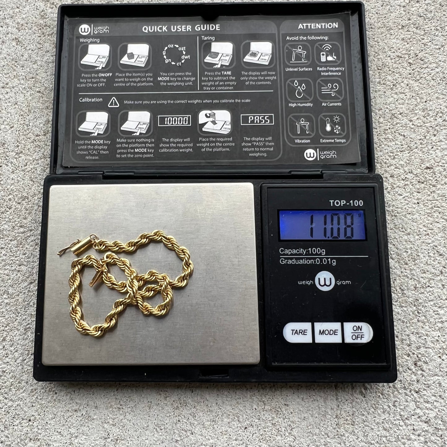 Vintage Solid 14k Yellow Gold Chunky Rope Bracelet (8.25”)