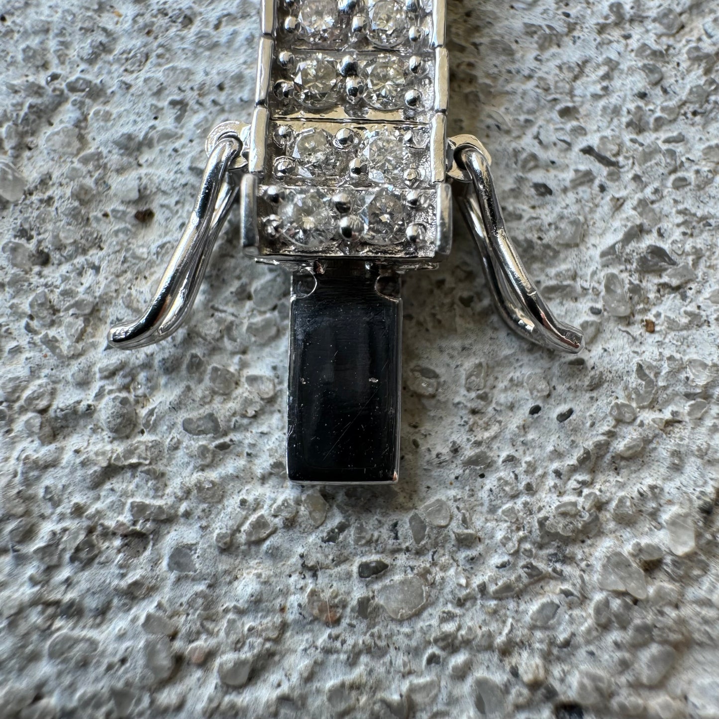New Old Stock 18k White Gold 3.7ctw Natural VS Diamond Tennis Bracelet (7.35”)