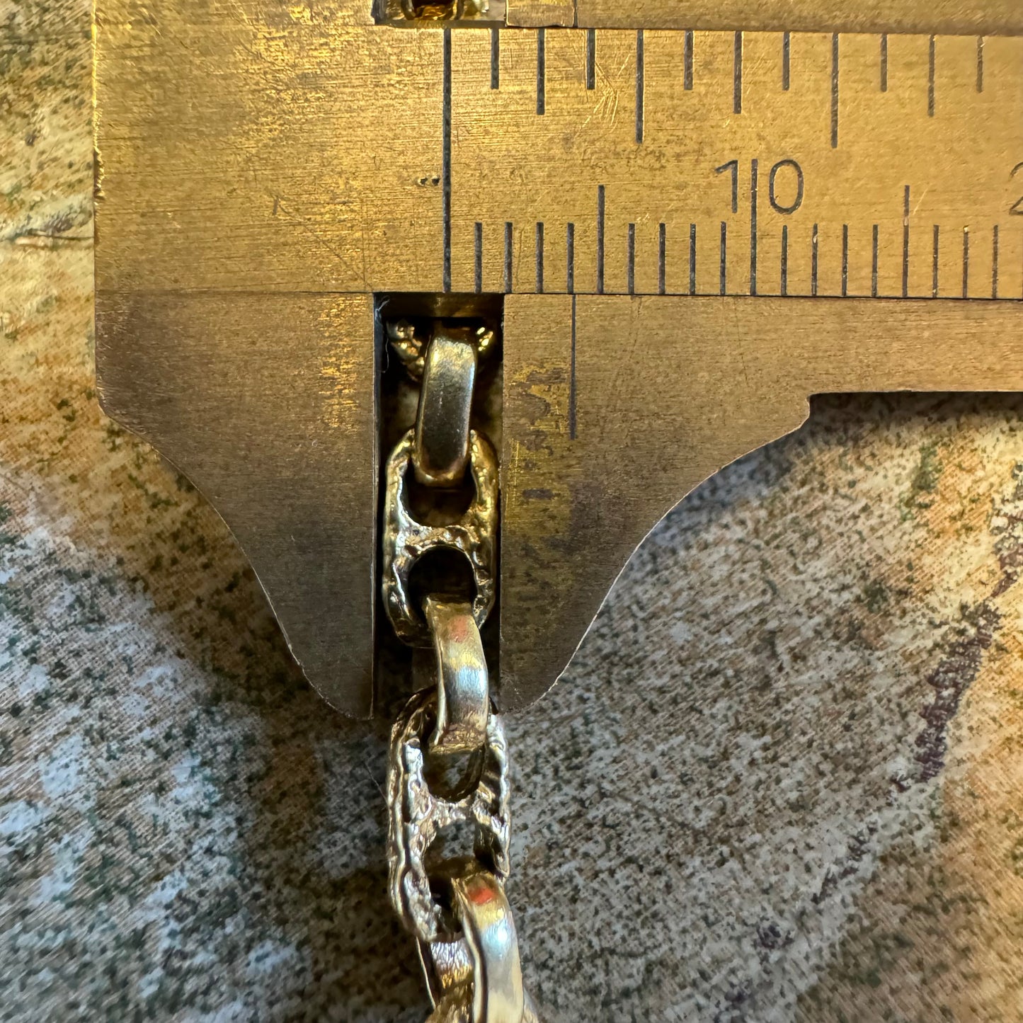 Vintage Solid 14k Yellow Gold Nugget Chaine D’Ancre Link Bracelet (7.5”)