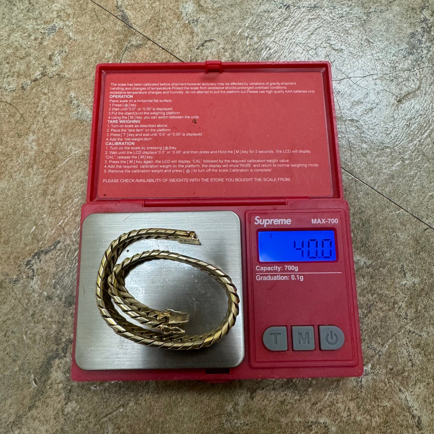 Vintage Solid 14k Yellow Gold Old School Sleek Miami Cuban Link Bracelet (8”)