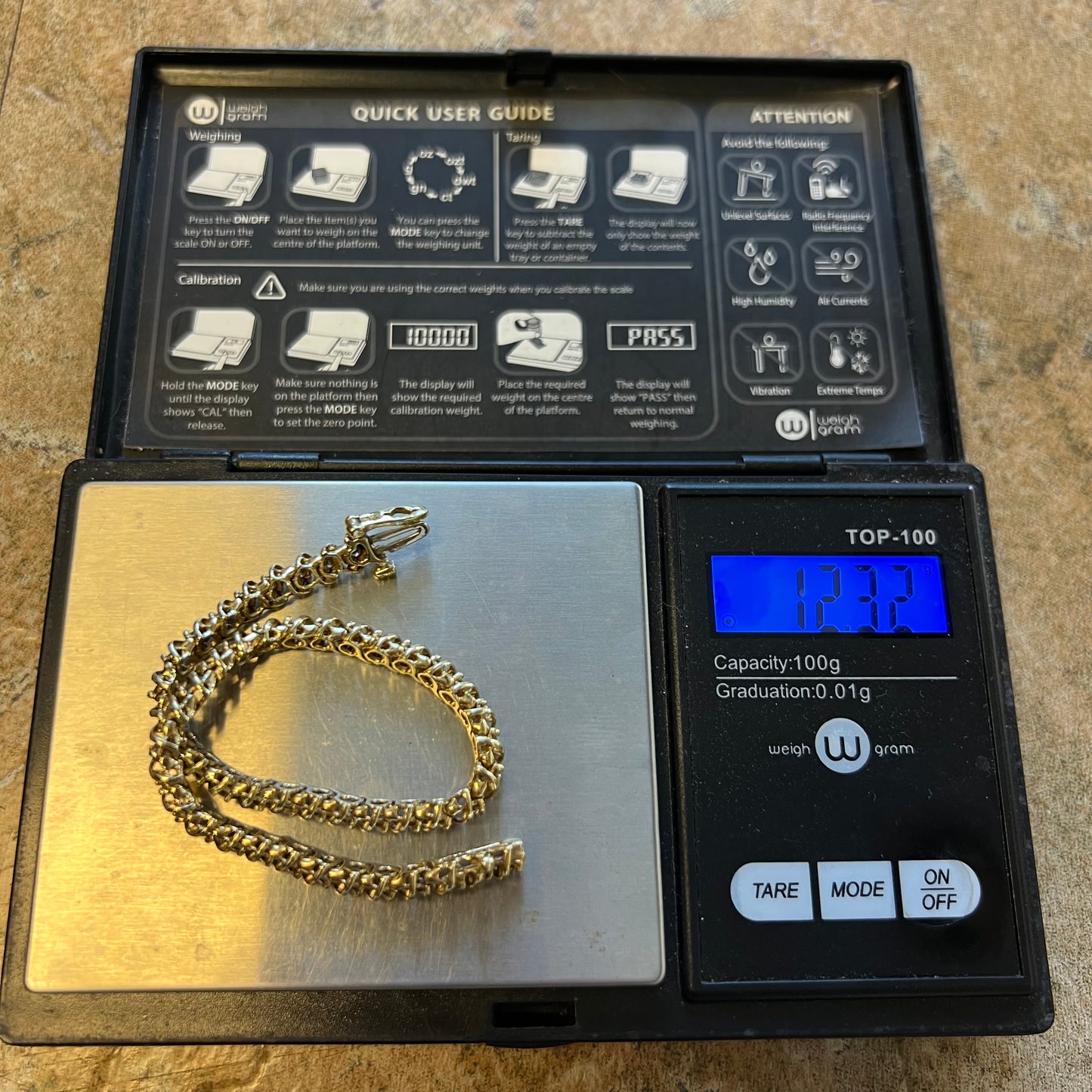 Vintage 14k Yellow Gold Heavyweight 2.0CTW Natural Diamond S-Link Tennis Bracelet (7.35”)