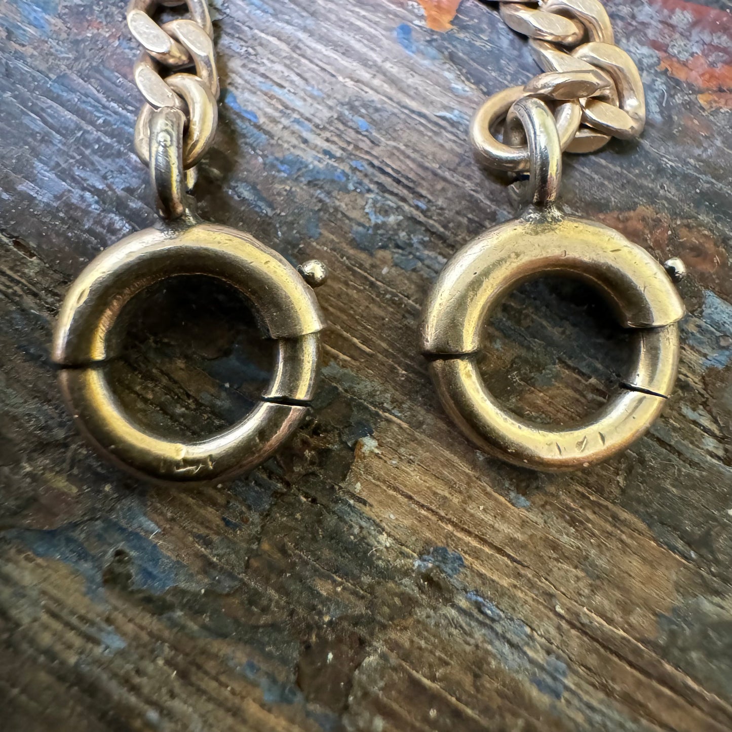 1918 Solid 14k Gold Watch Chain (22.5”)