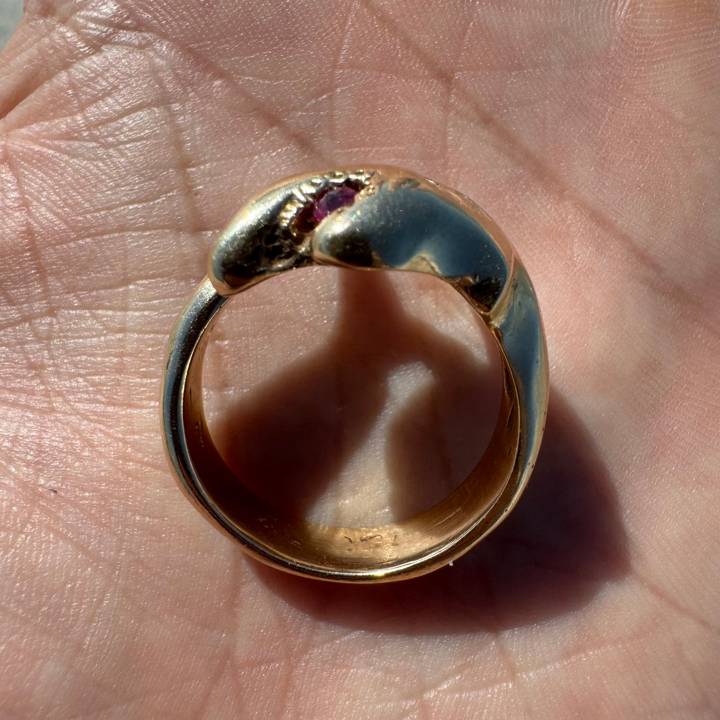 Vintage Custom 14k Yellow Gold Shark Ring (11.5)