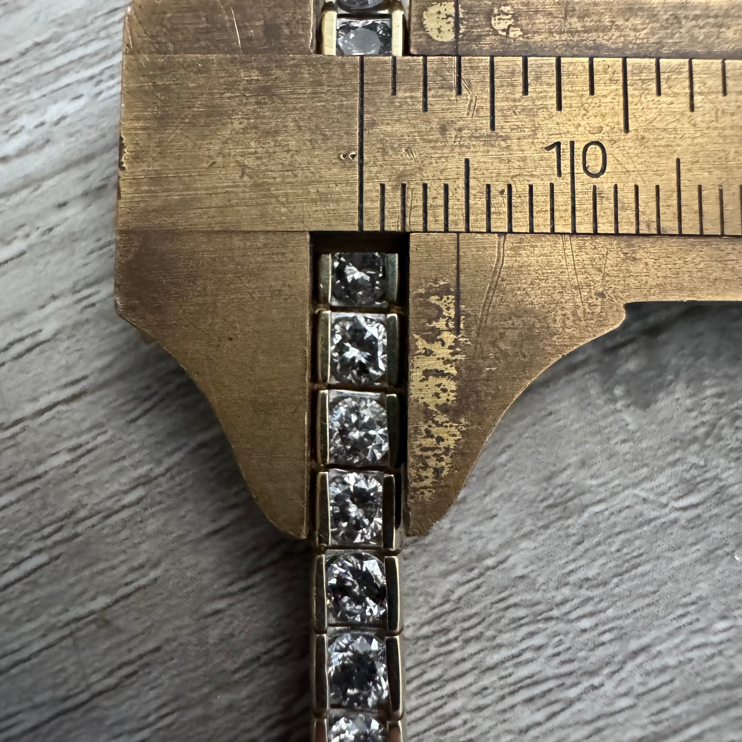 Vintage 7.0ctw Natural Diamond 14k Yellow Gold Channel Set Tennis Bracelet (7.35”)