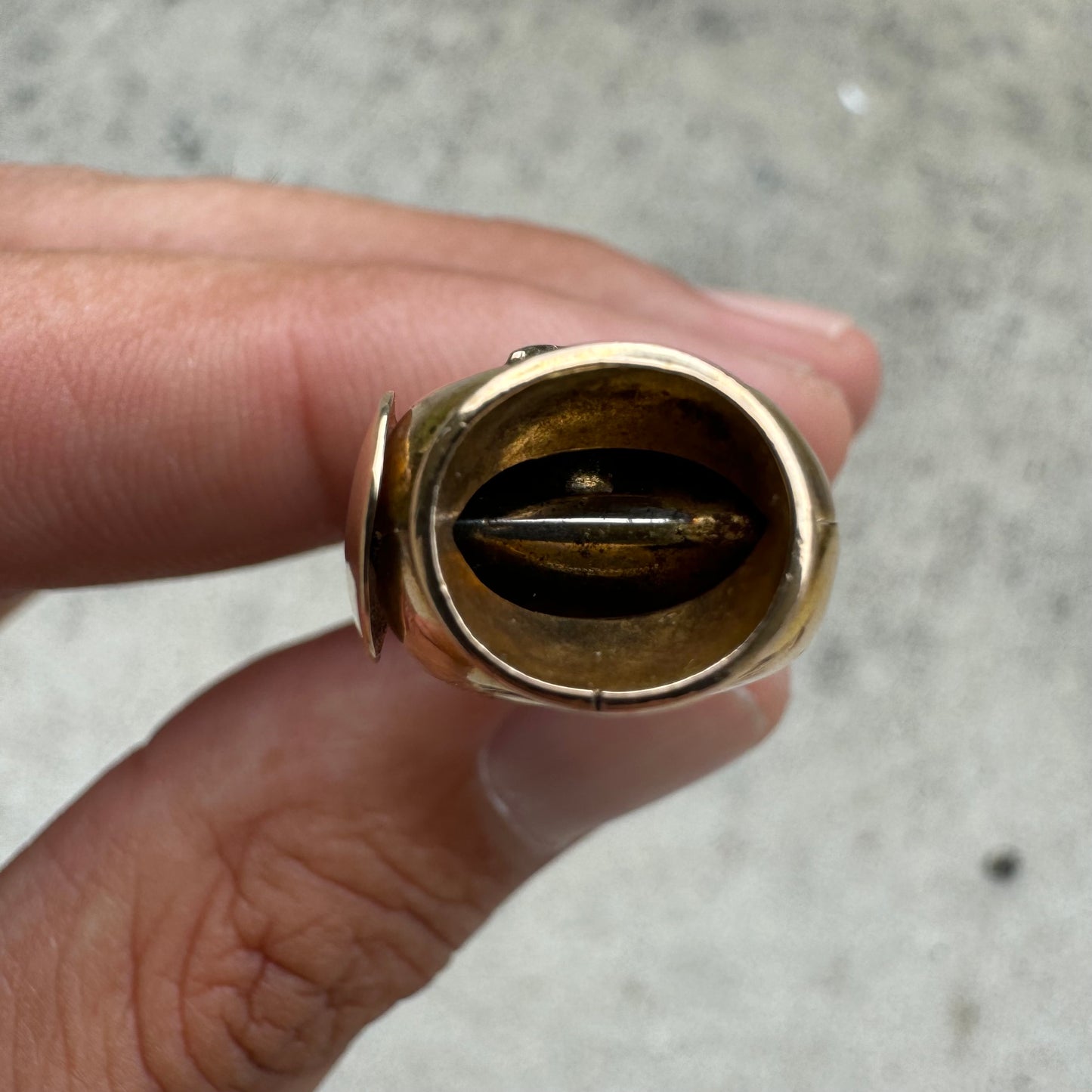 Circa 1910’s Art Nouveau 10k Gold Snake Cigar Cutter Fob Pendant