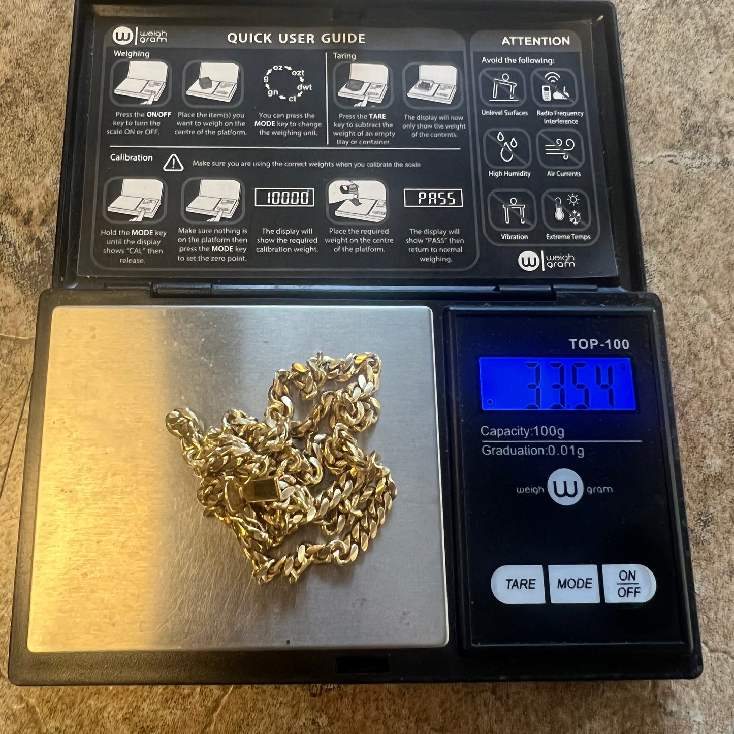 Solid 14k Yellow Gold Italian Made Miami Cuban Link Necklace (20”)